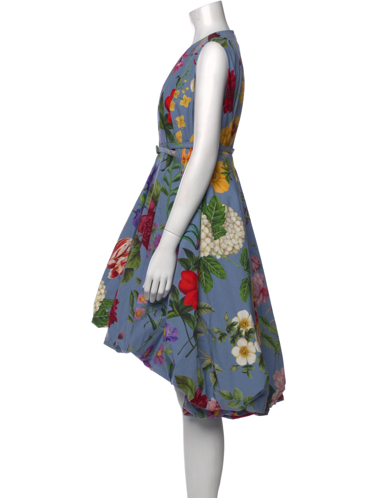 Oscar de la Renta Floral Print Mini Dress