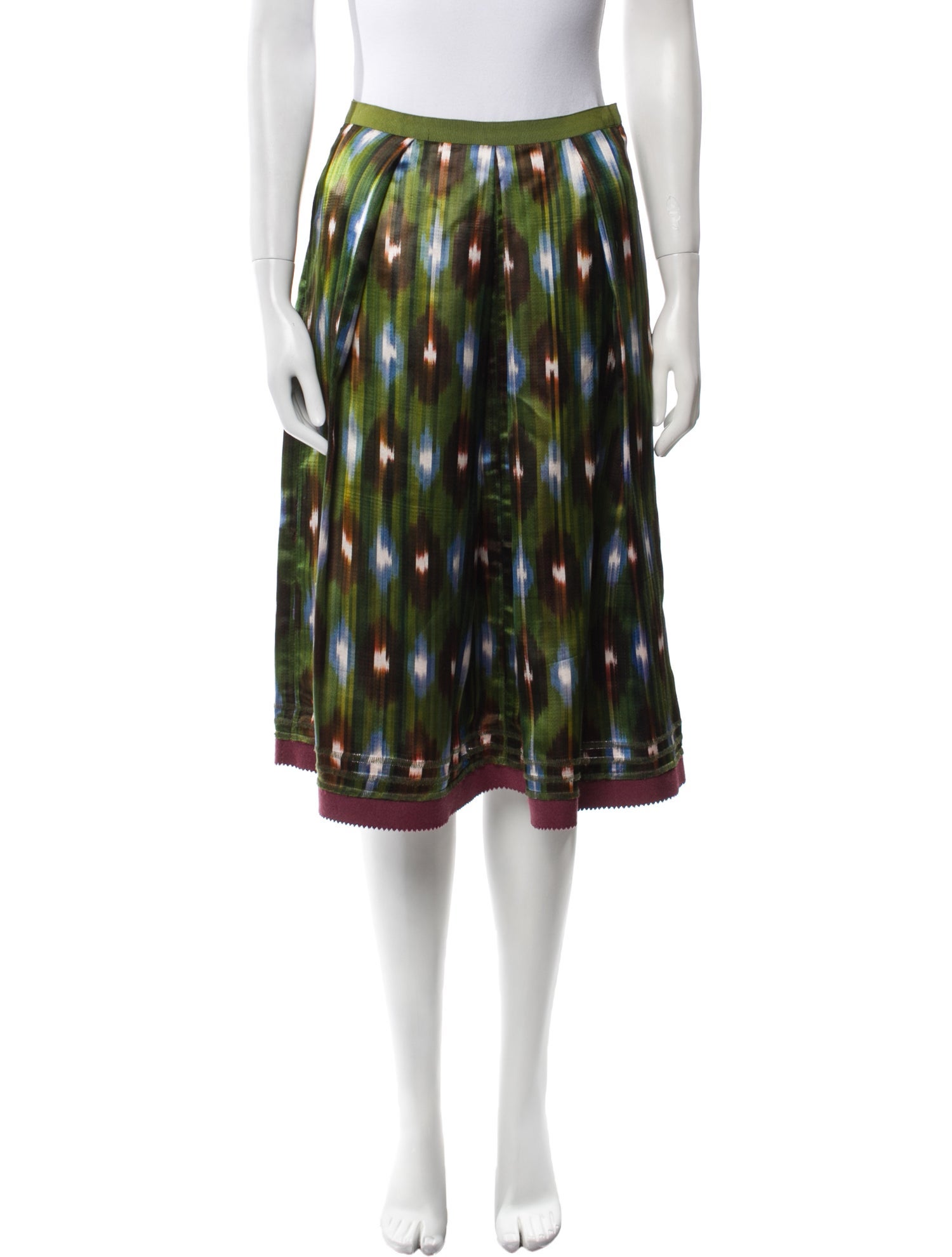 Oscar de la Renta Printed Knee-Length Skirt