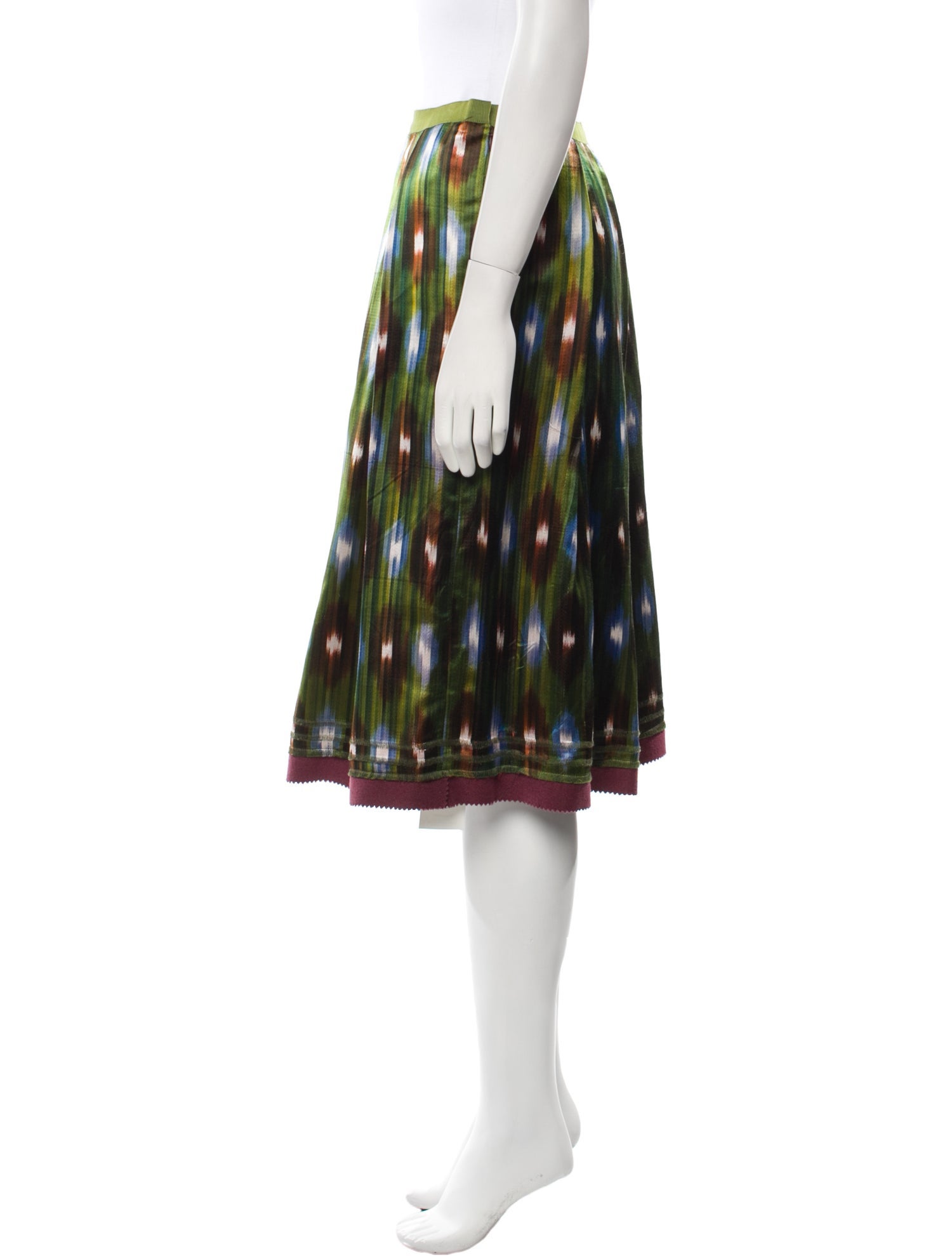 Oscar de la Renta Printed Knee-Length Skirt