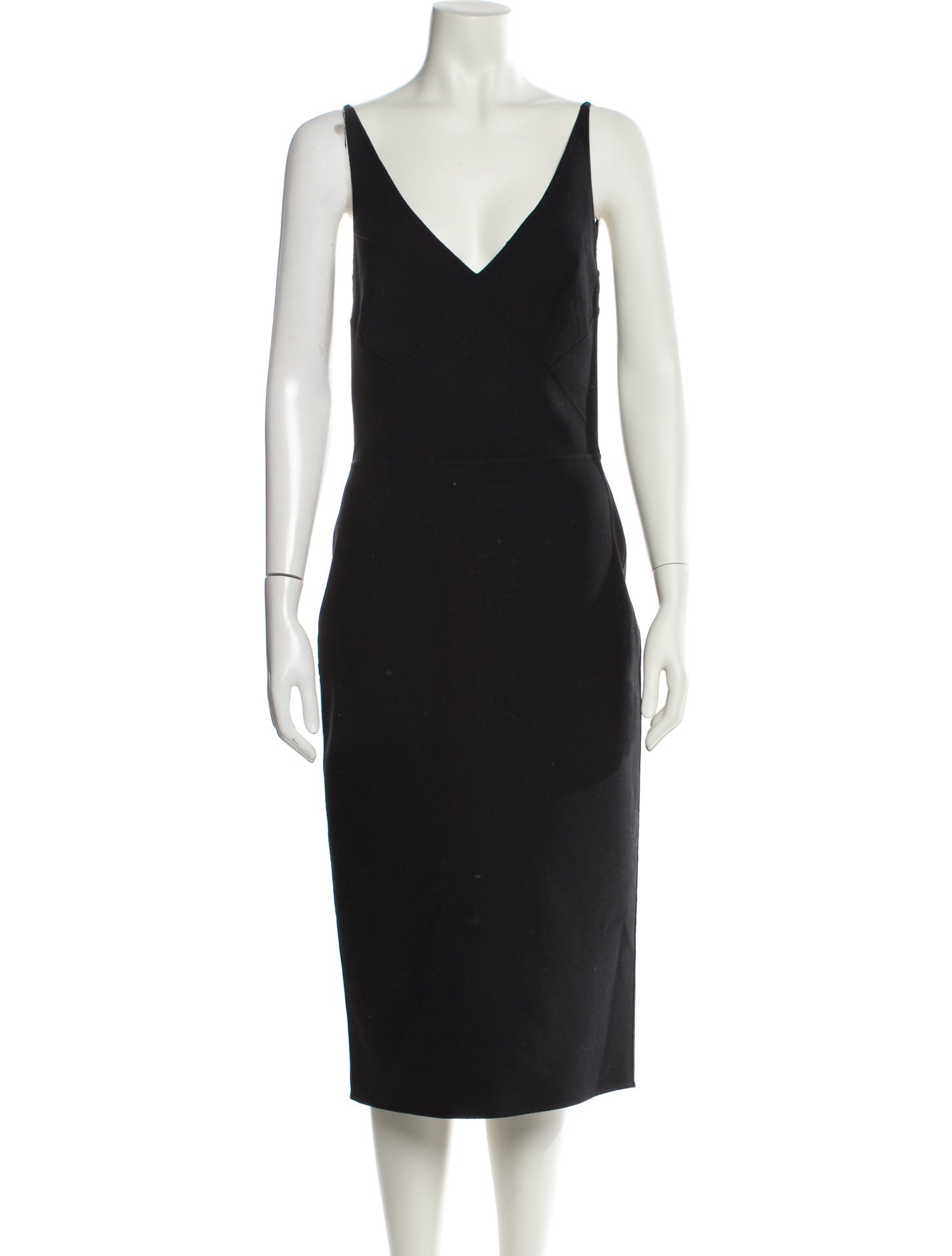 Oscar de la Renta Virgin Wool Midi Length Dress