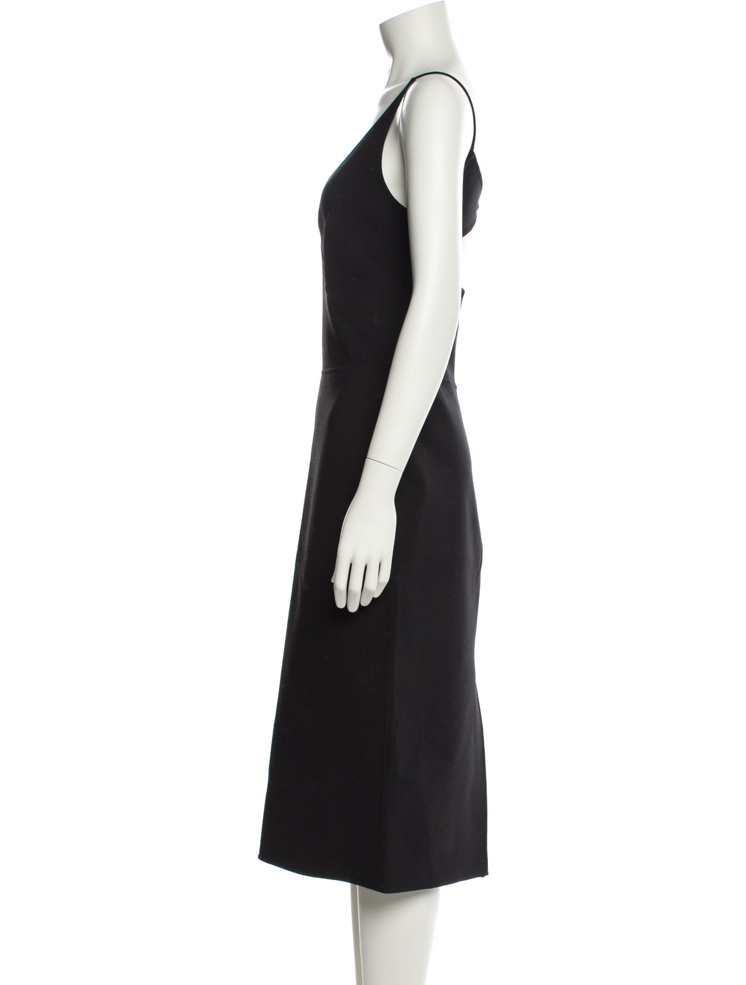 Oscar de la Renta Virgin Wool Midi Length Dress