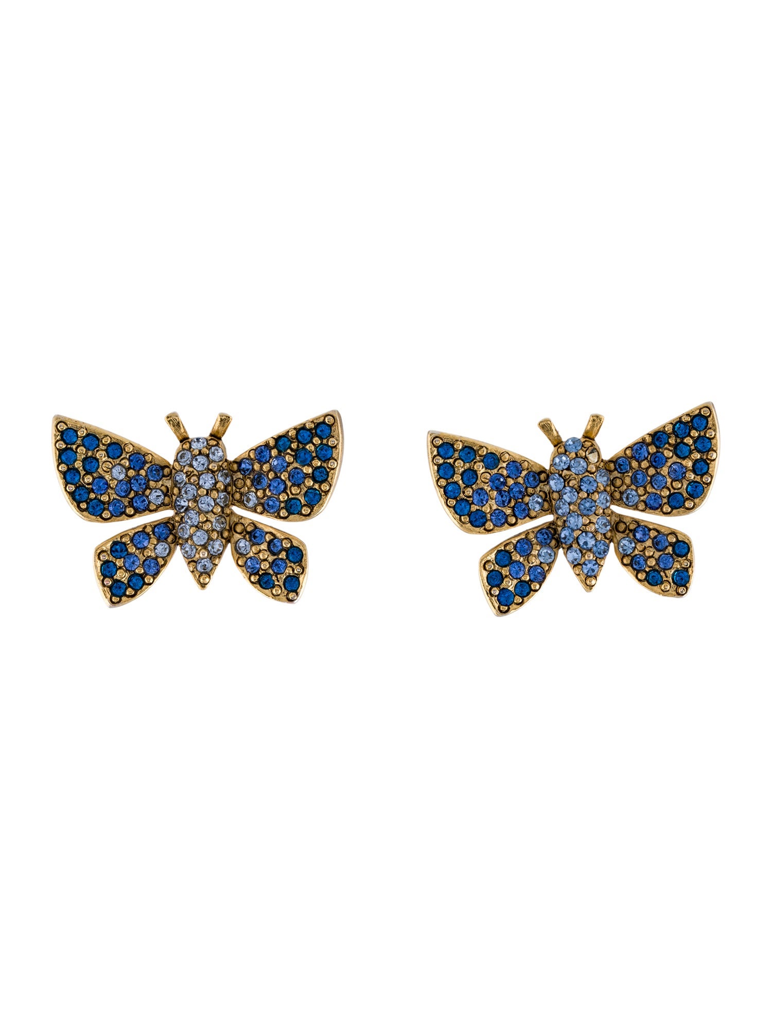 Oscar de la Renta Crystal Butterfly Earrings