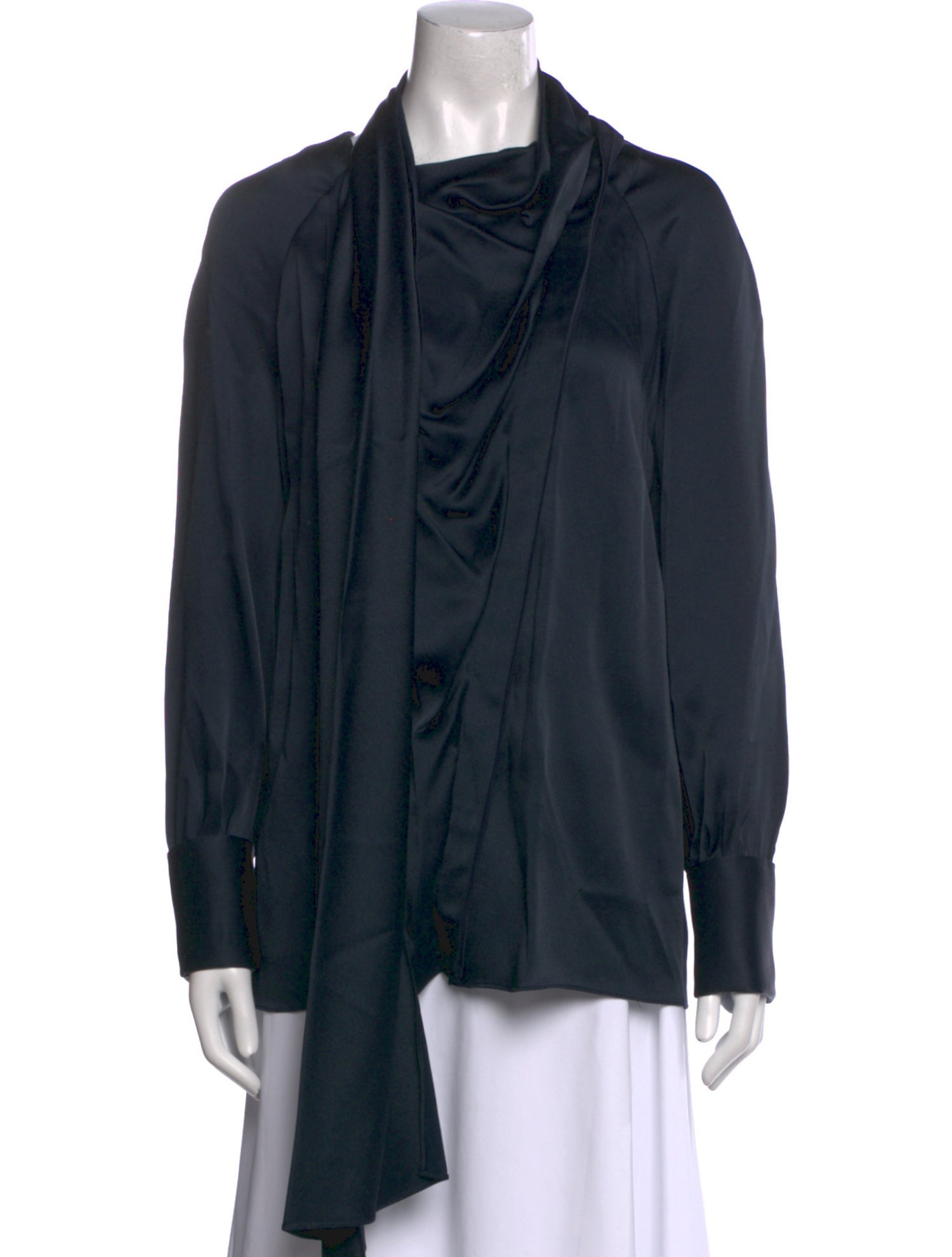 Oscar de la Renta 2018 Cowl Neck Blouse