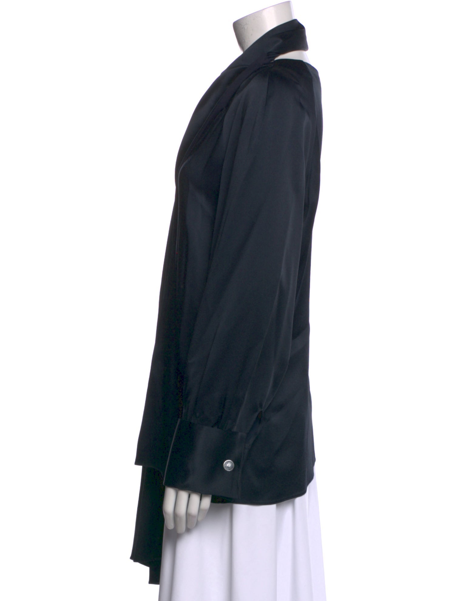 Oscar de la Renta 2018 Cowl Neck Blouse