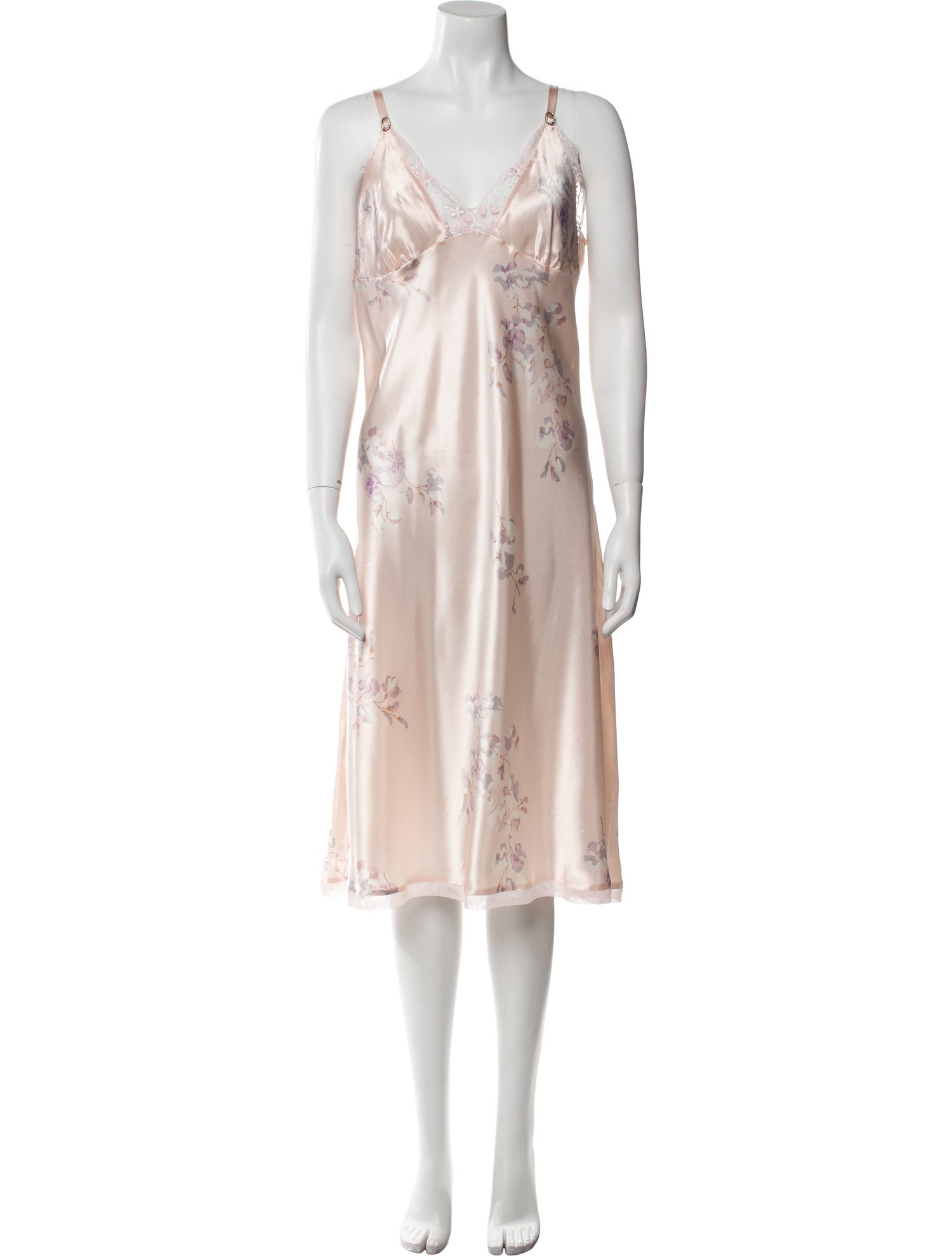 Oscar de la Renta Floral Print Nightgown