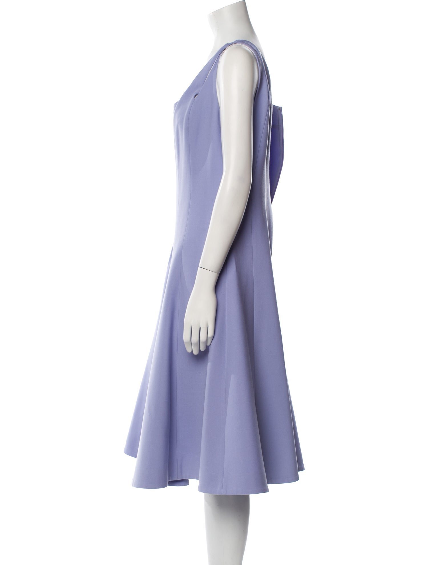 Oscar de la Renta Virgin Wool Midi Length Dress