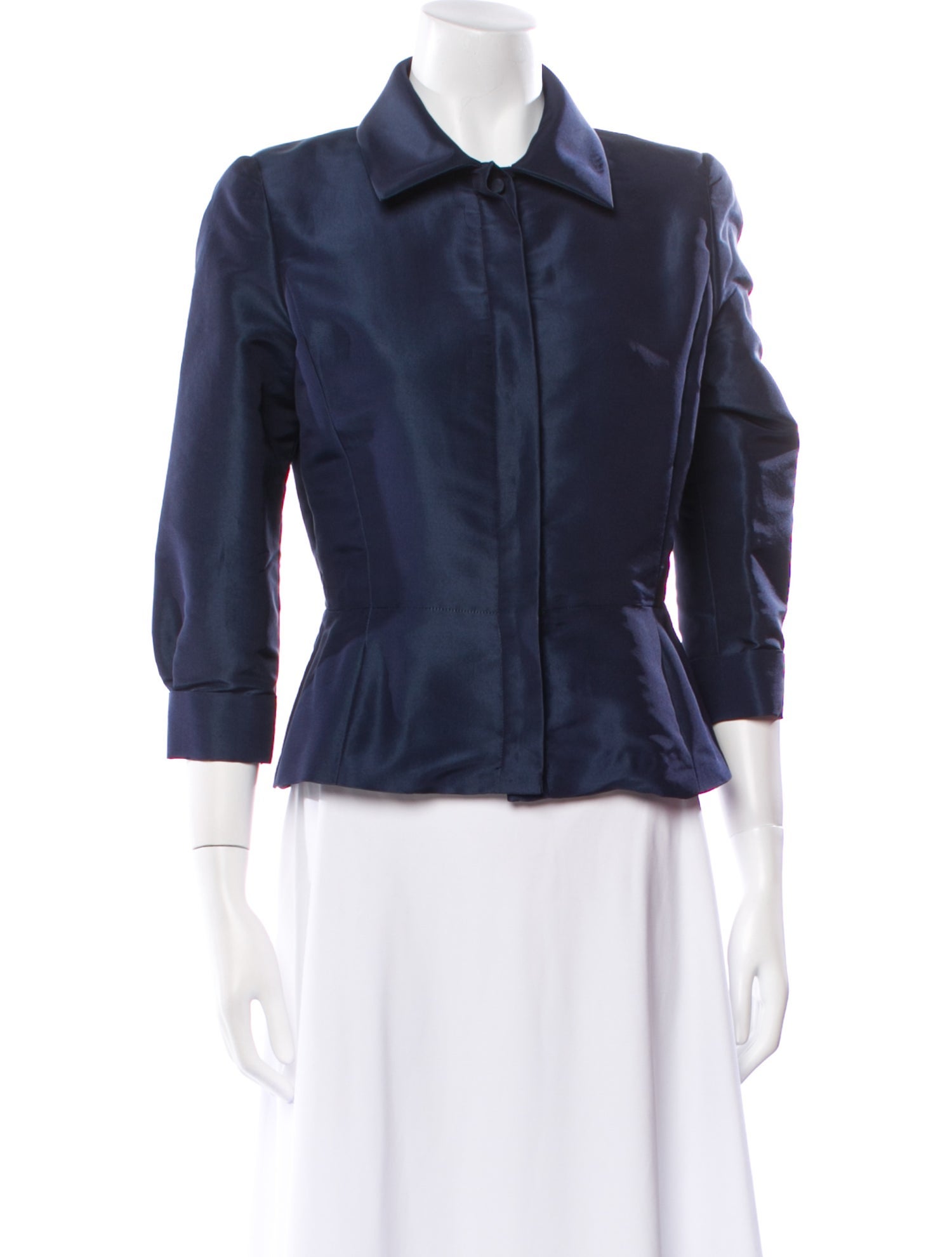 Oscar de la Renta Silk Blazer