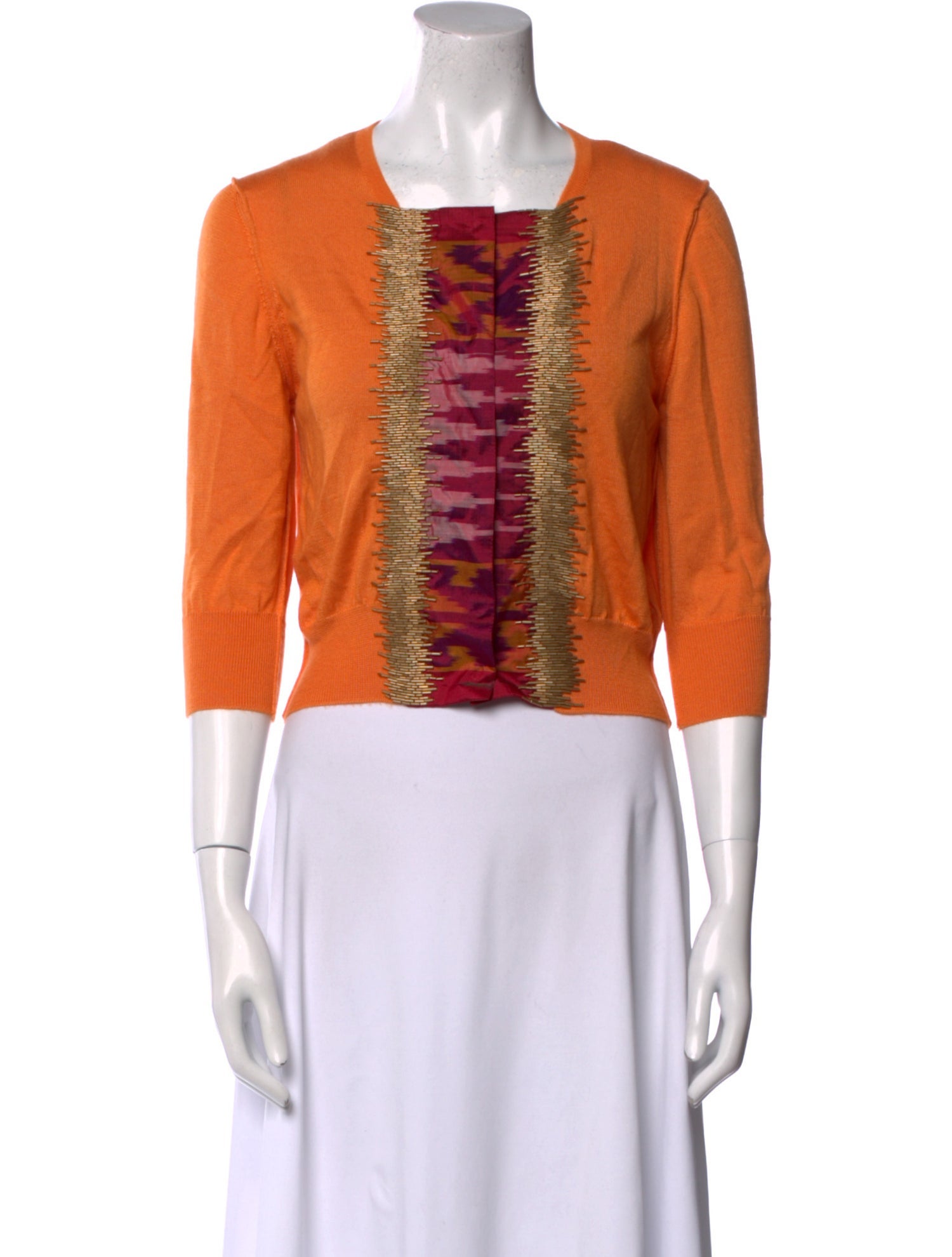 Oscar de la Renta Cashmere Striped Sweater