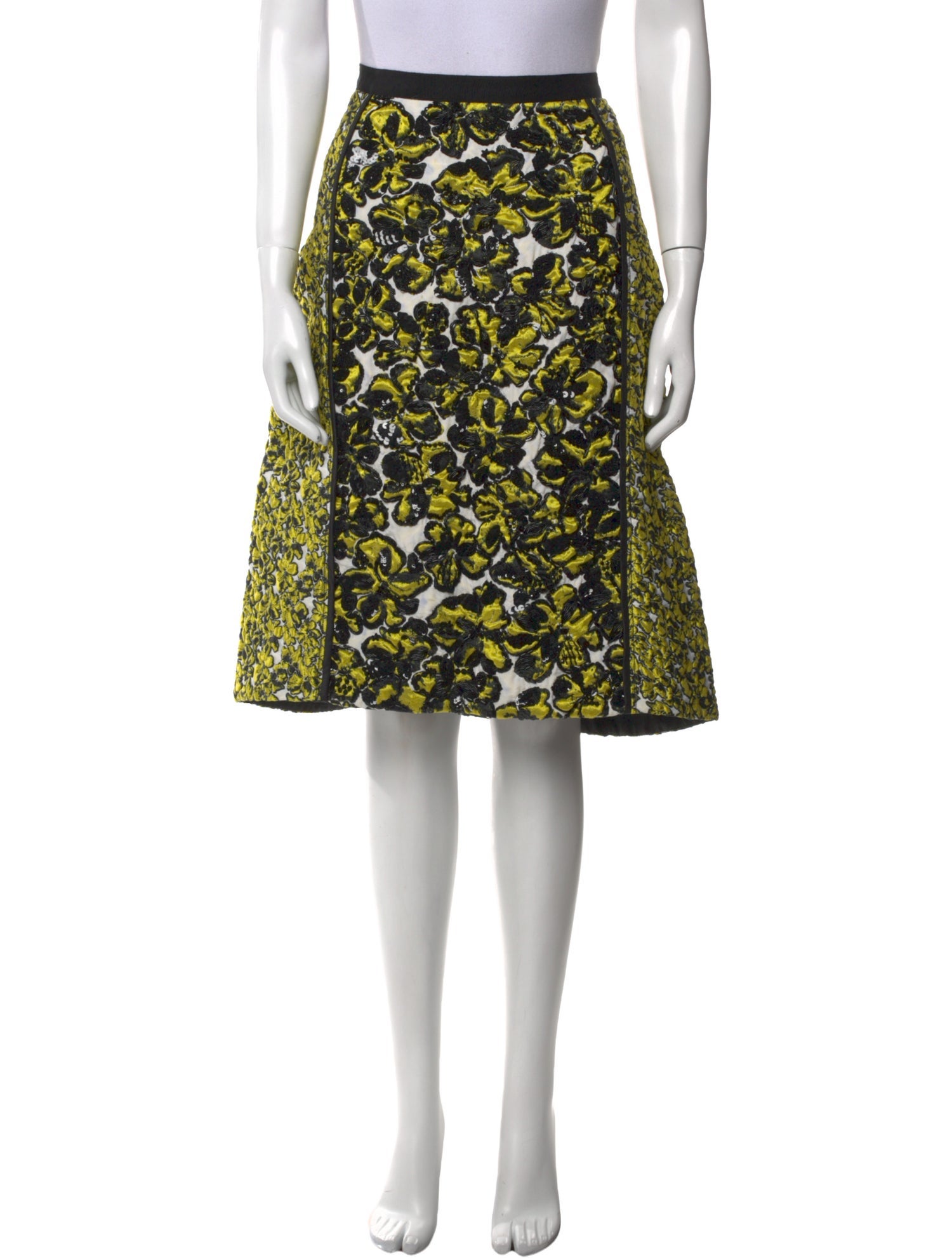 Oscar de la Renta Floral Print Knee-Length Skirt