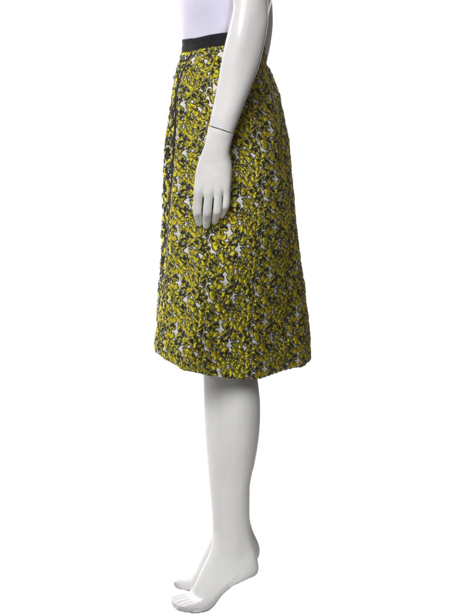 Oscar de la Renta Floral Print Knee-Length Skirt