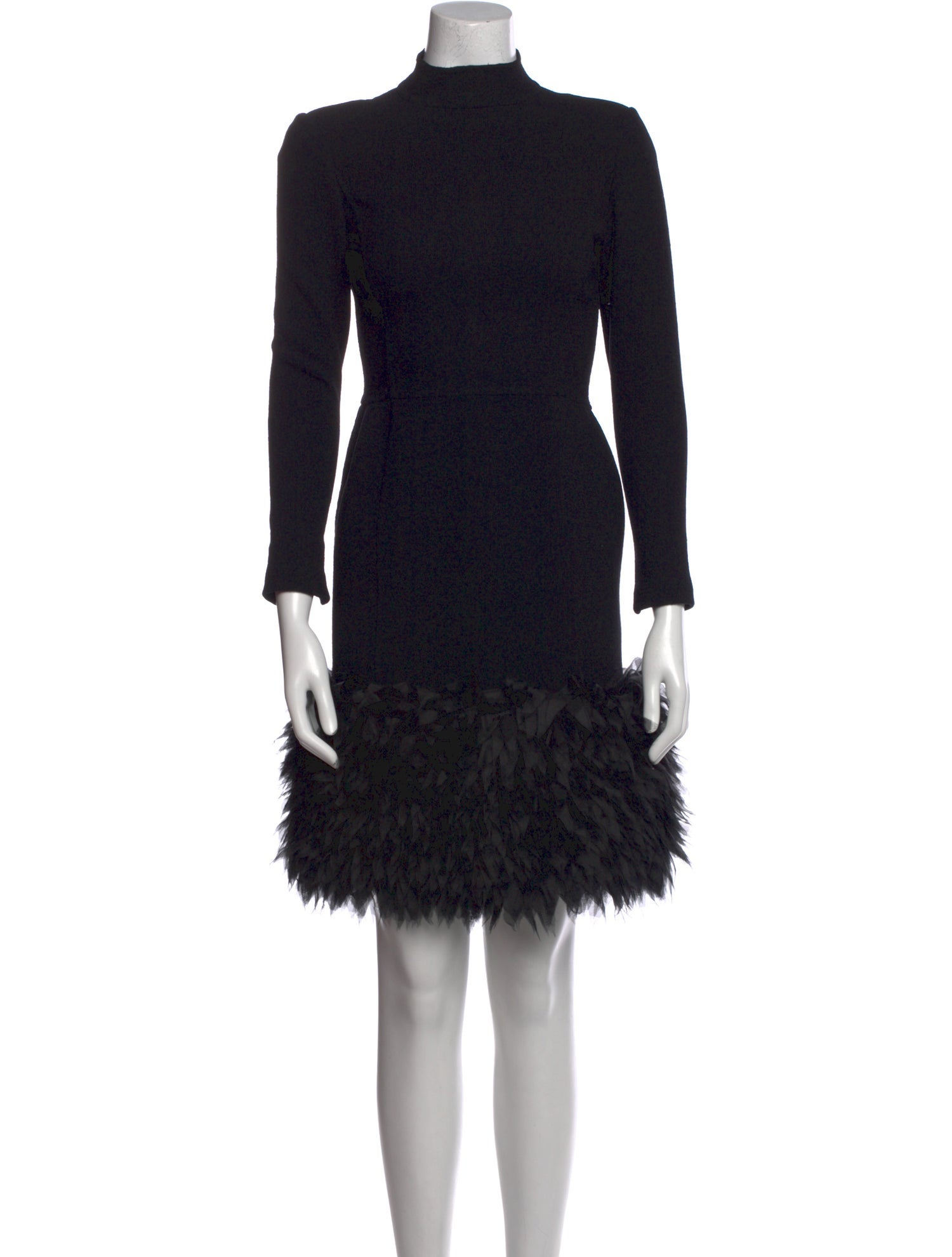 Oscar de la Renta Turtleneck Knee-Length Dress