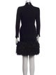 Oscar de la Renta Turtleneck Knee-Length Dress