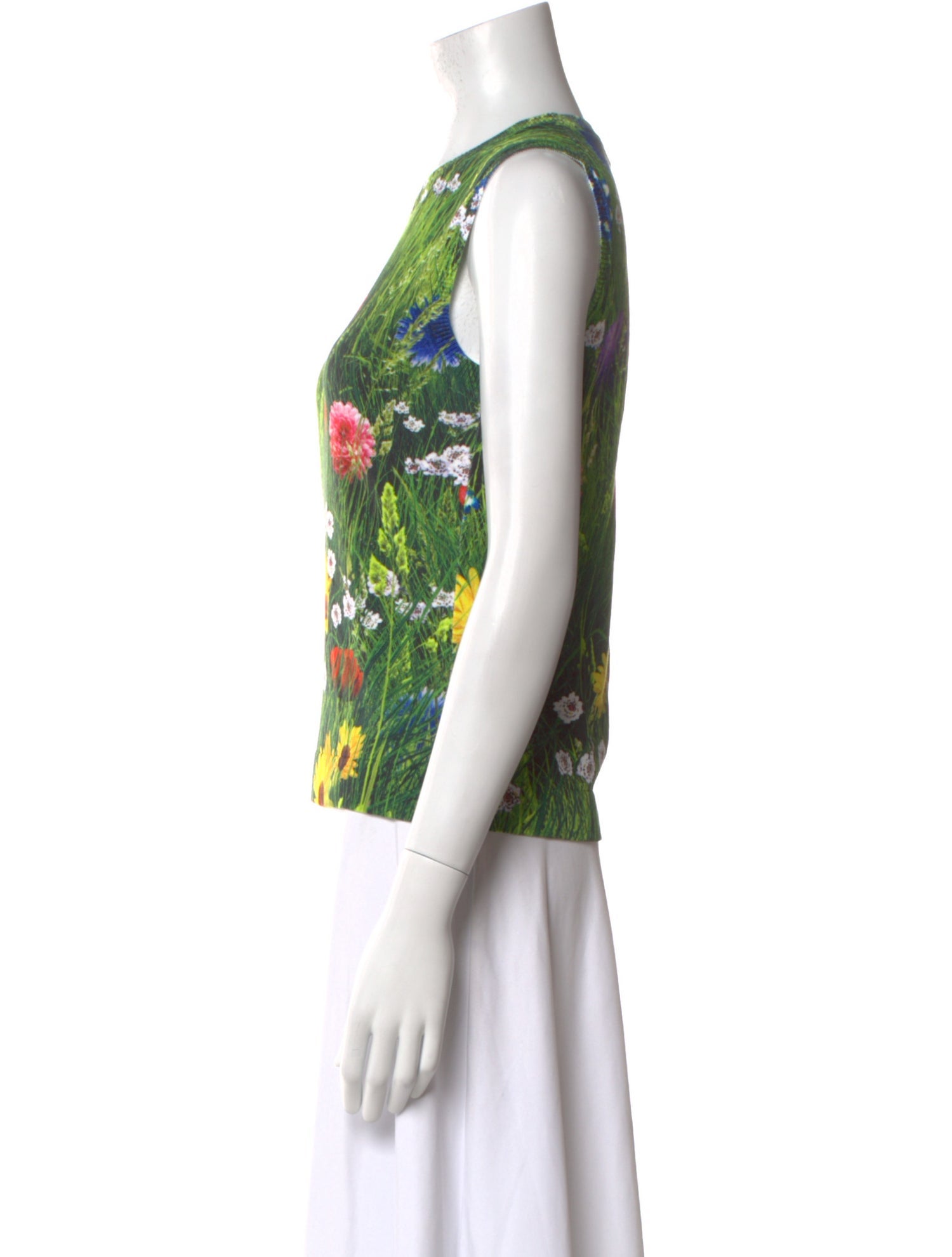 Oscar de la Renta 2022 Floral Print Top