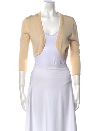 Oscar de la Renta Cashmere Open Front Sweater