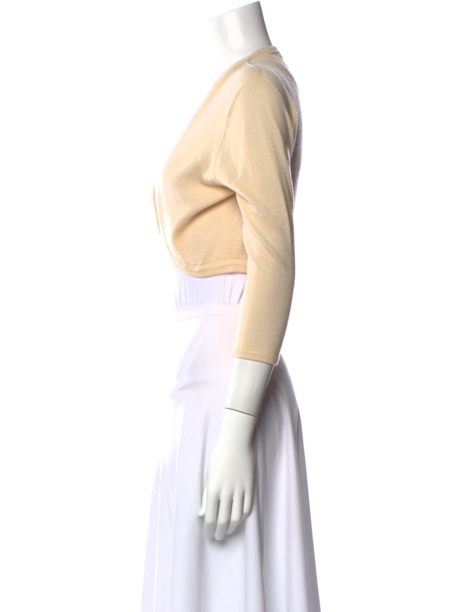 Oscar de la Renta Cashmere Open Front Sweater