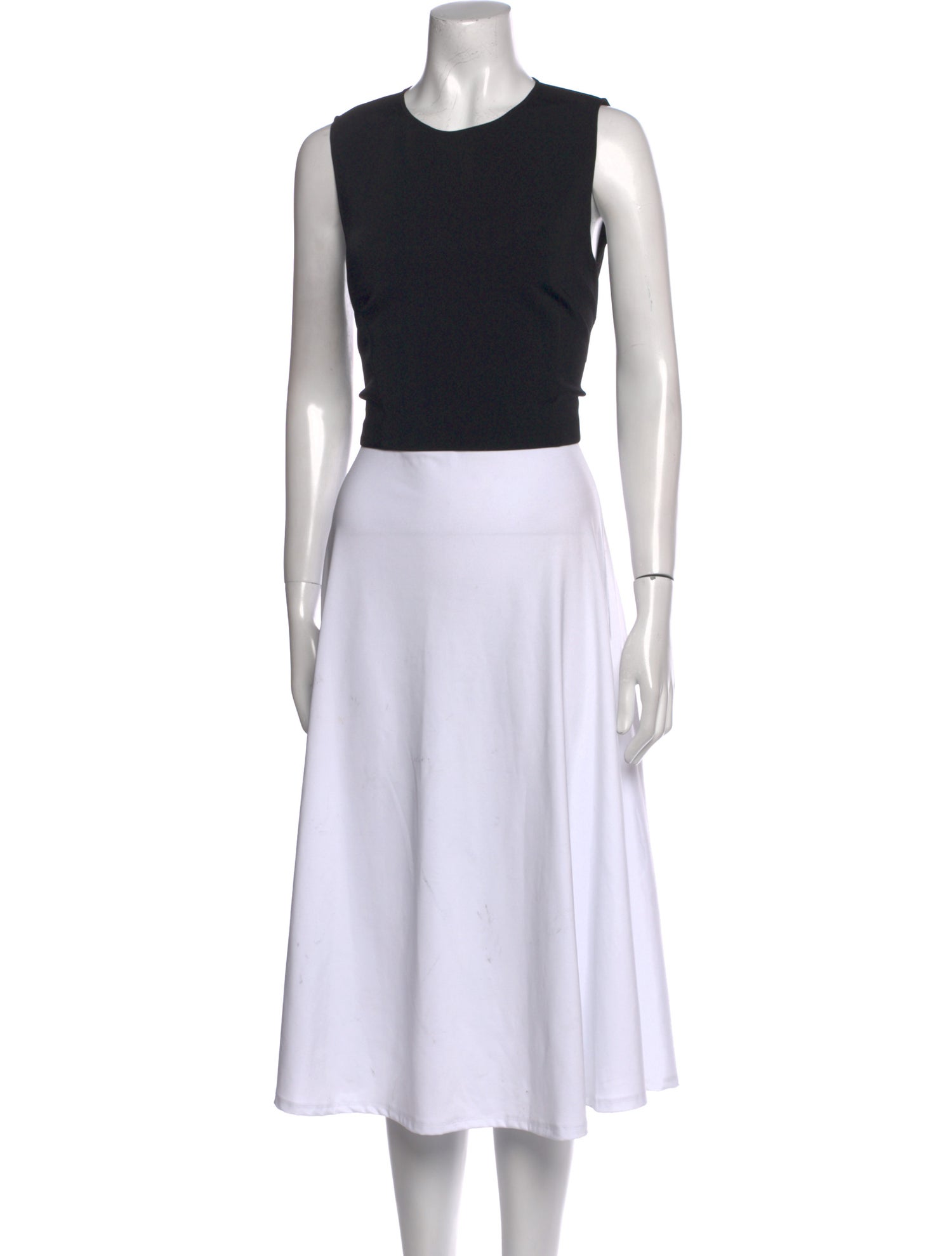 Oscar de la Renta Crew Neck Sleeveless Crop Top