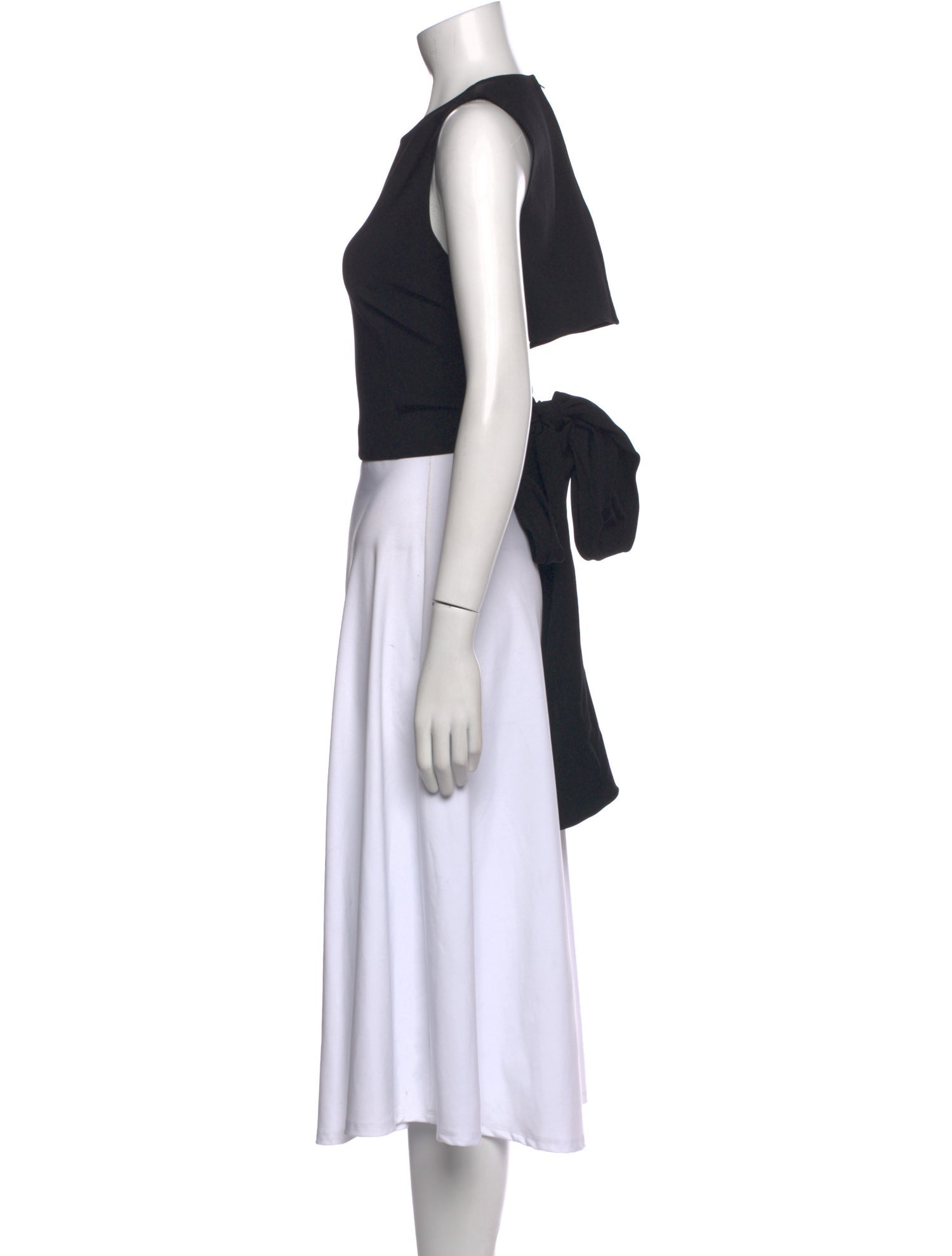 Oscar de la Renta Crew Neck Sleeveless Crop Top