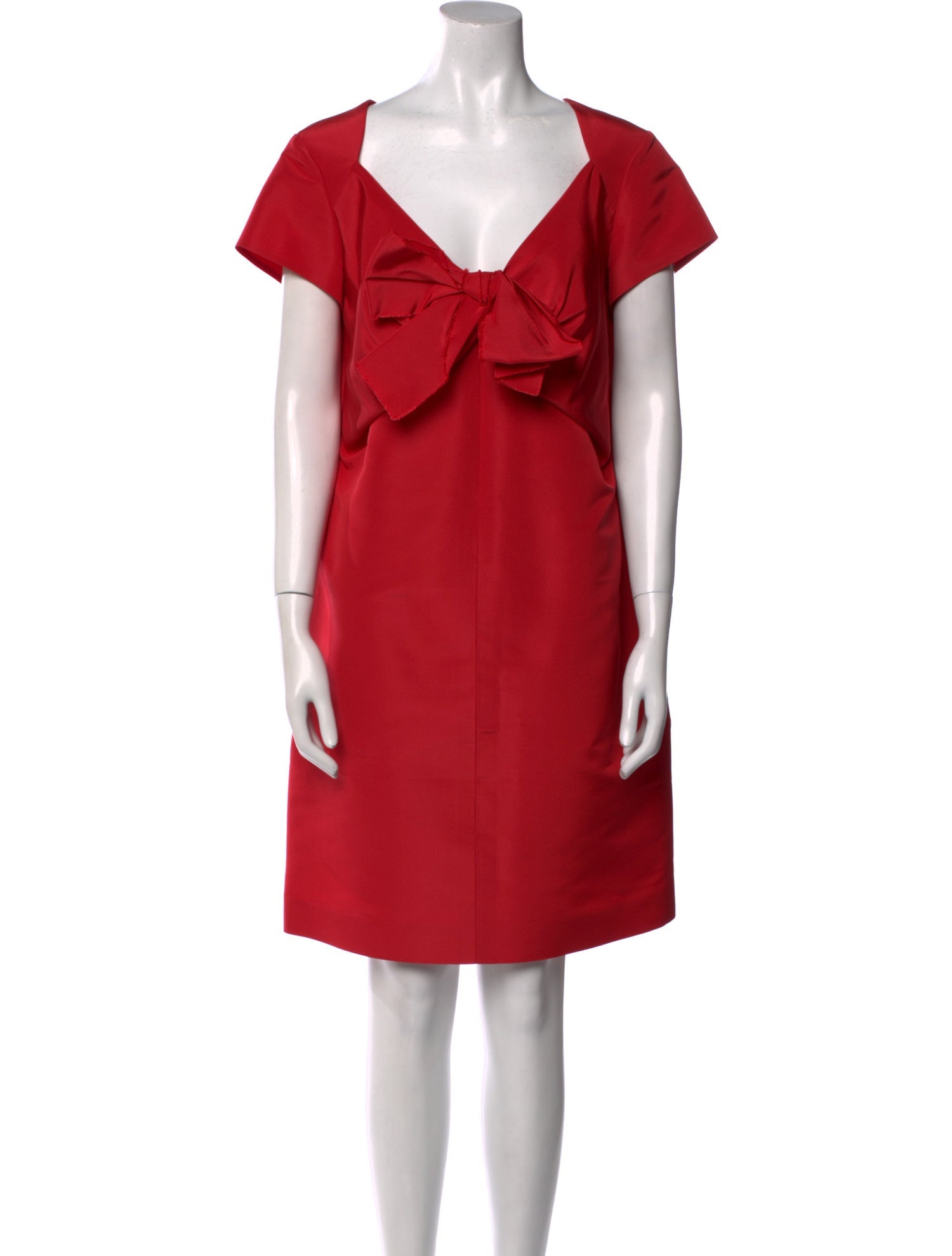 Oscar de la Renta V-Neck Mini Dress