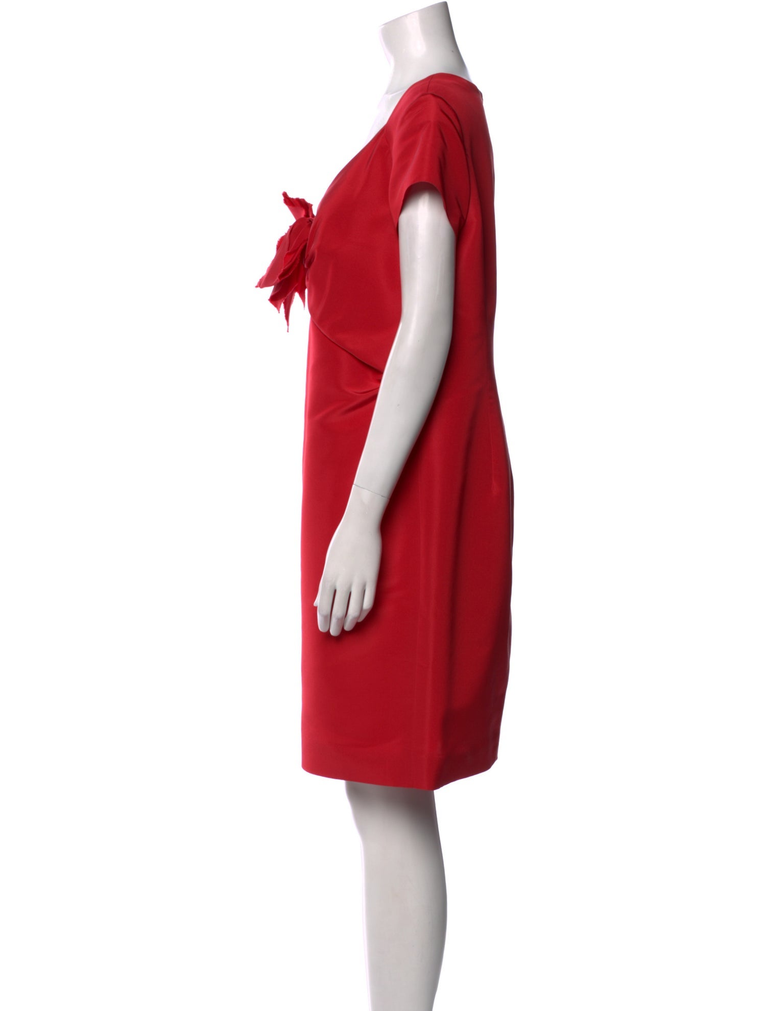 Oscar de la Renta V-Neck Mini Dress