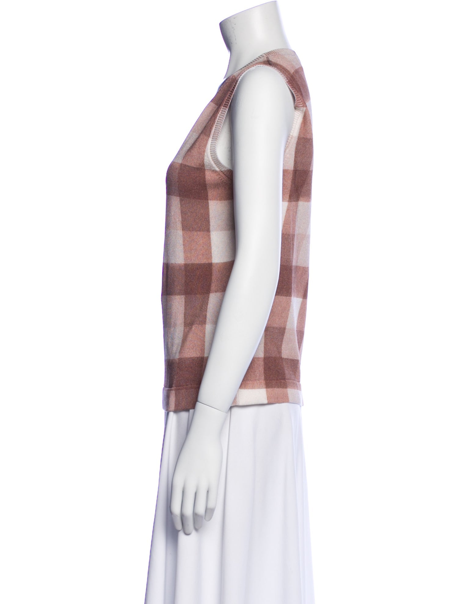 Oscar de la Renta 2025 Plaid Print Top
