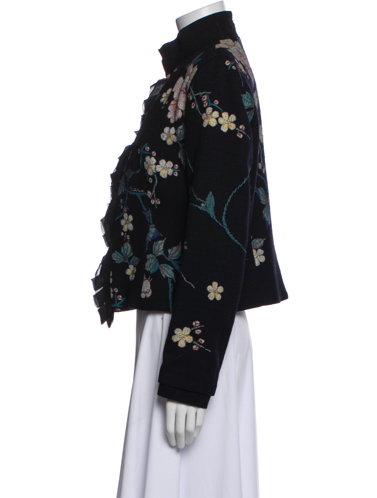 Oscar de la Renta Floral Print Jacket