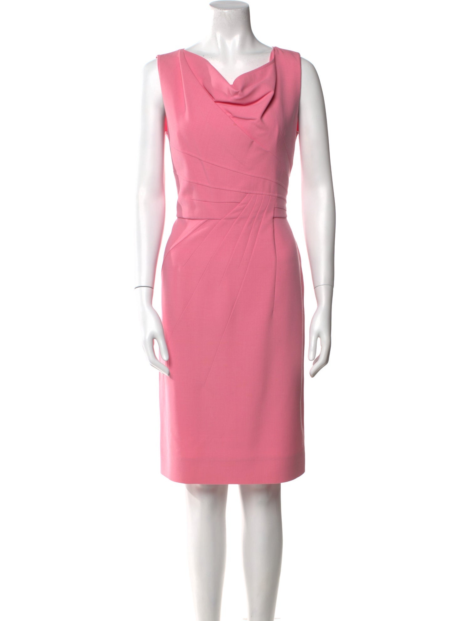 Oscar de la Renta Virgin Wool Knee-Length Dress