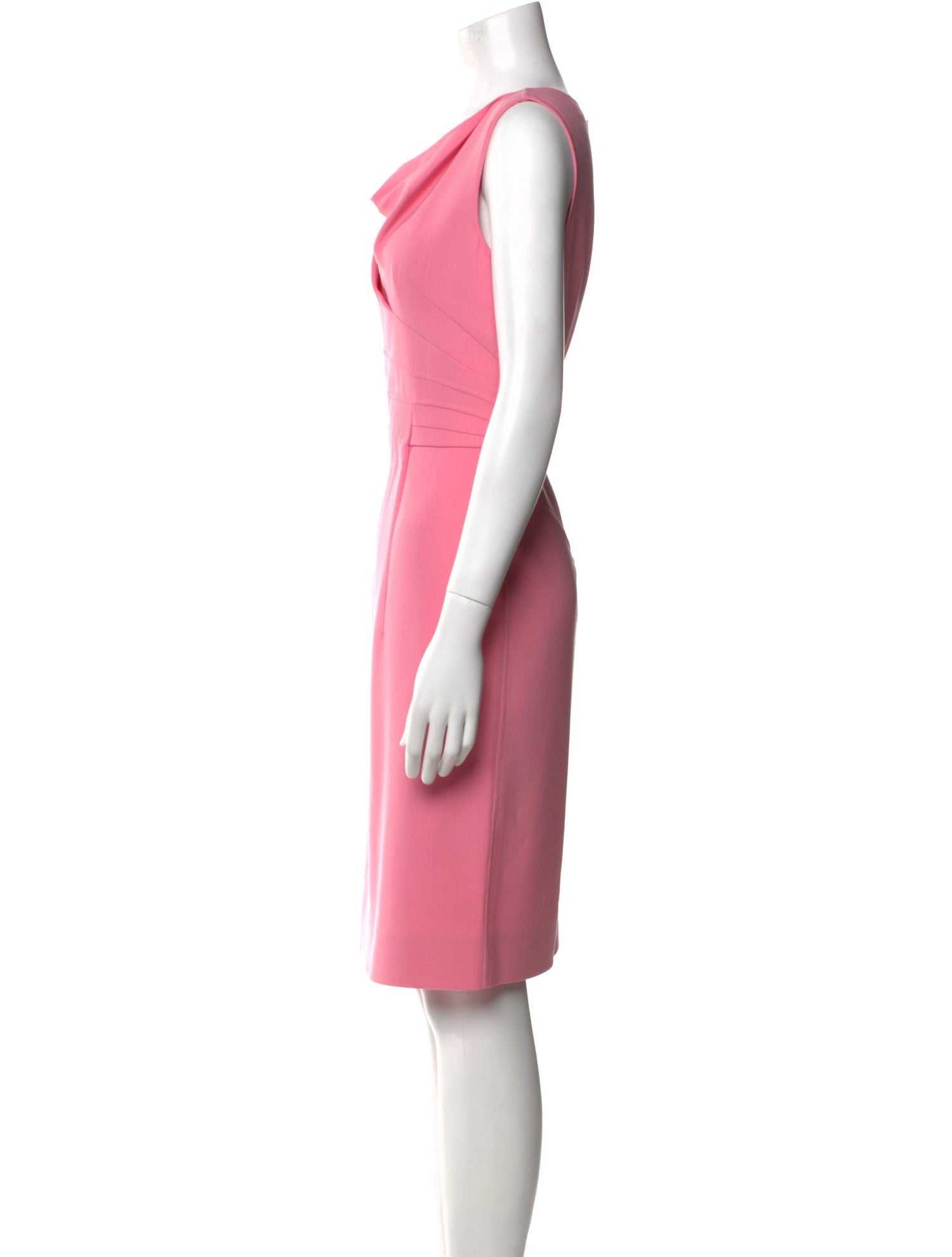 Oscar de la Renta Virgin Wool Knee-Length Dress