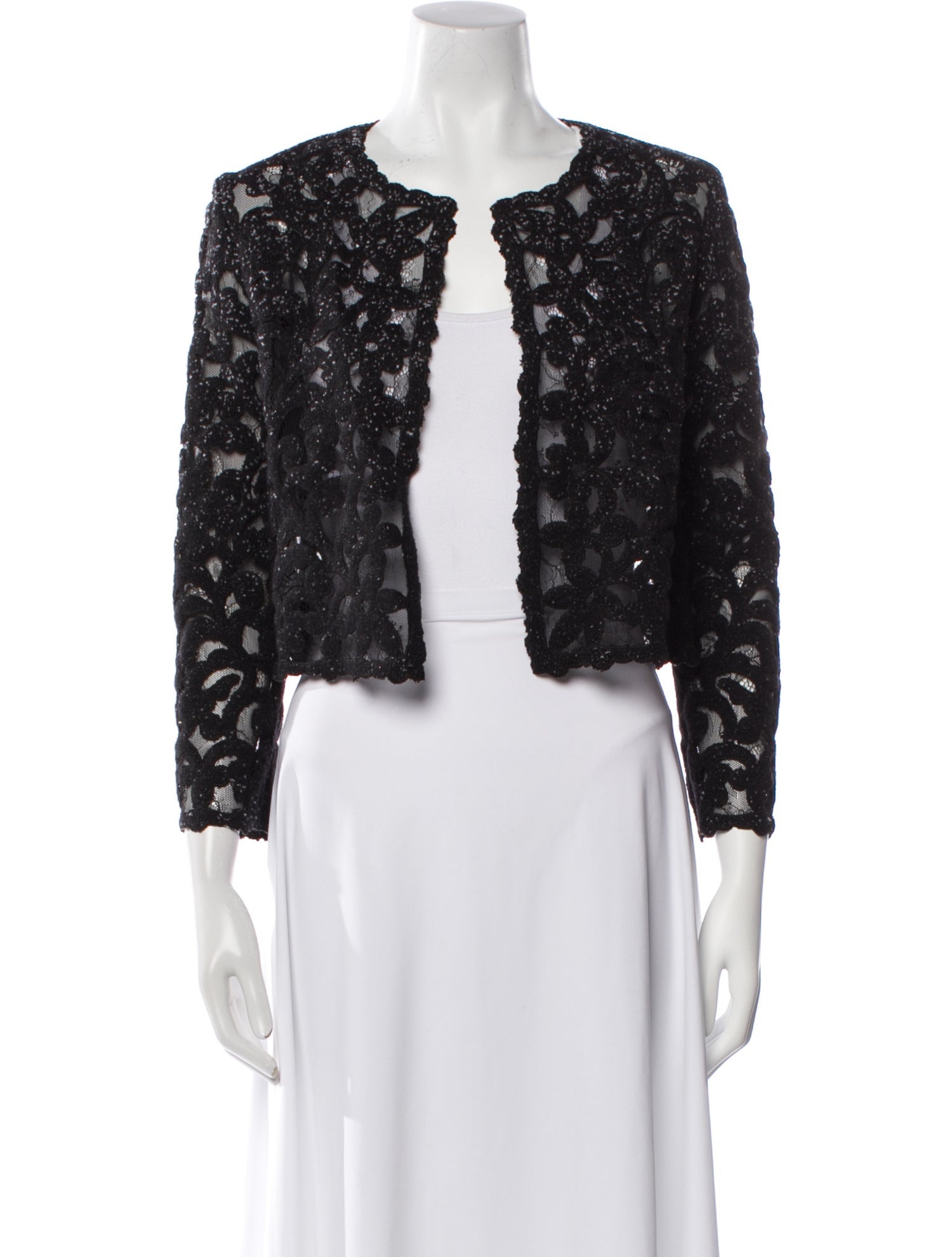 Oscar de la Renta Wool Lace Pattern Evening Jacket w/ Tags