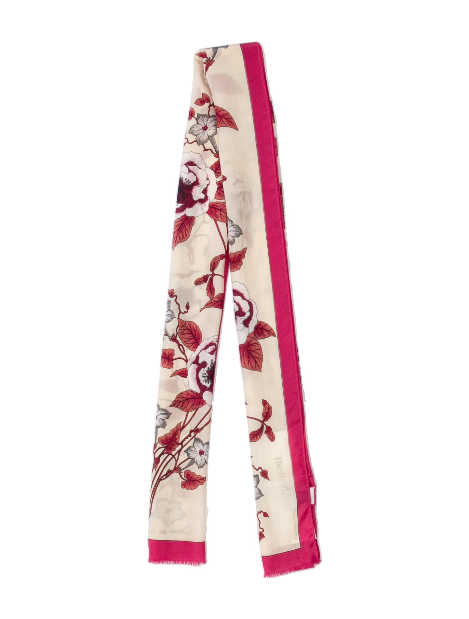 Oscar de la Renta Silk Floral Print Scarf