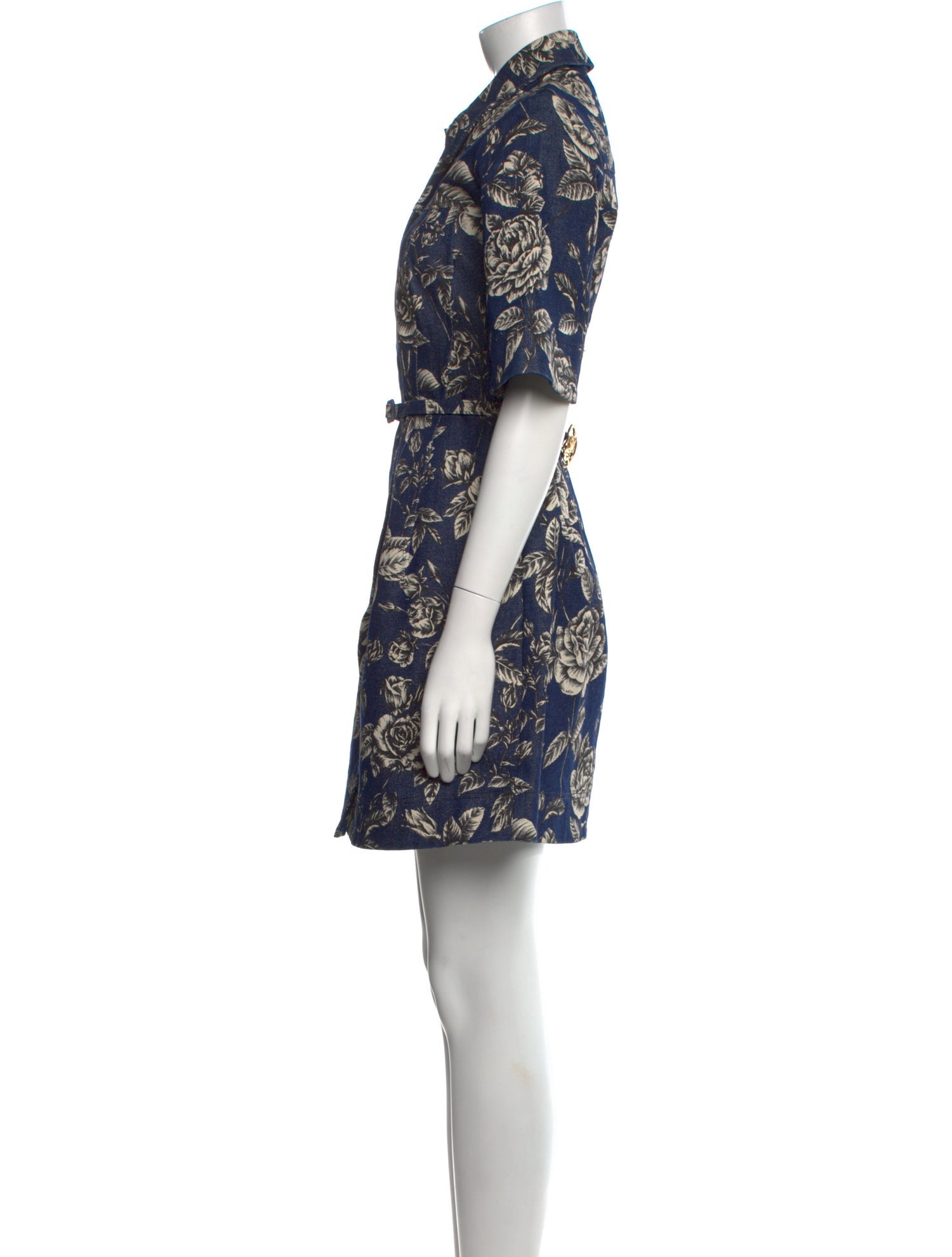 Oscar de la Renta Floral Print Mini Dress