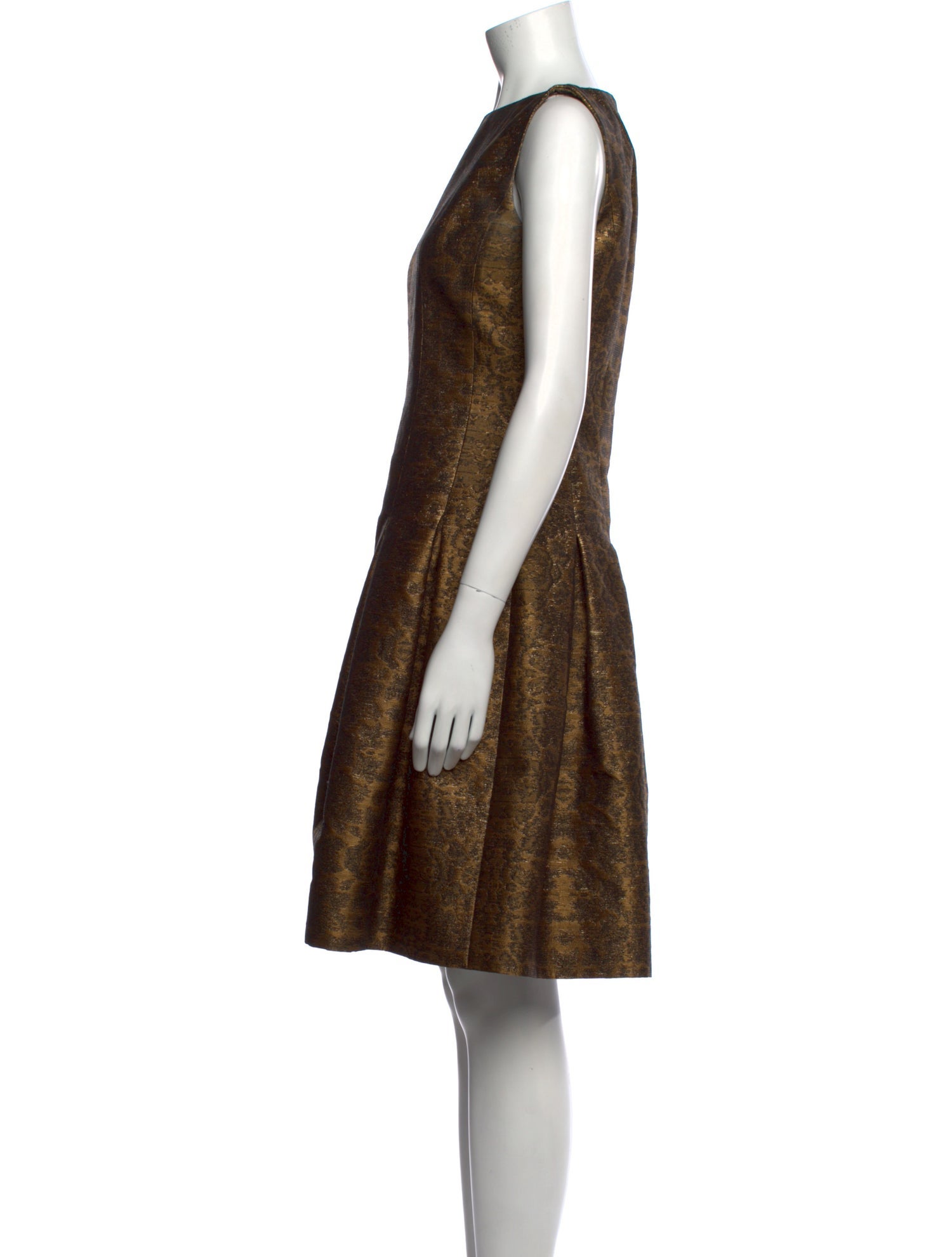 Oscar de la Renta Patterned Knee-Length Dress