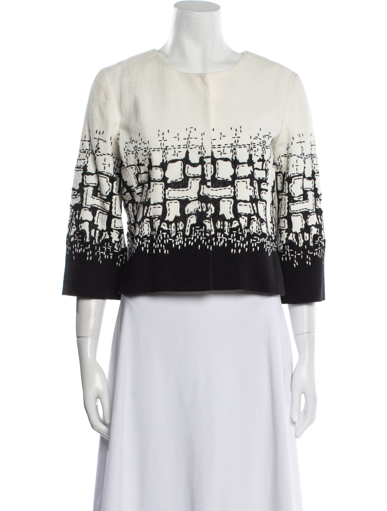 Oscar de la Renta 2012 Tweed Pattern Evening Jacket