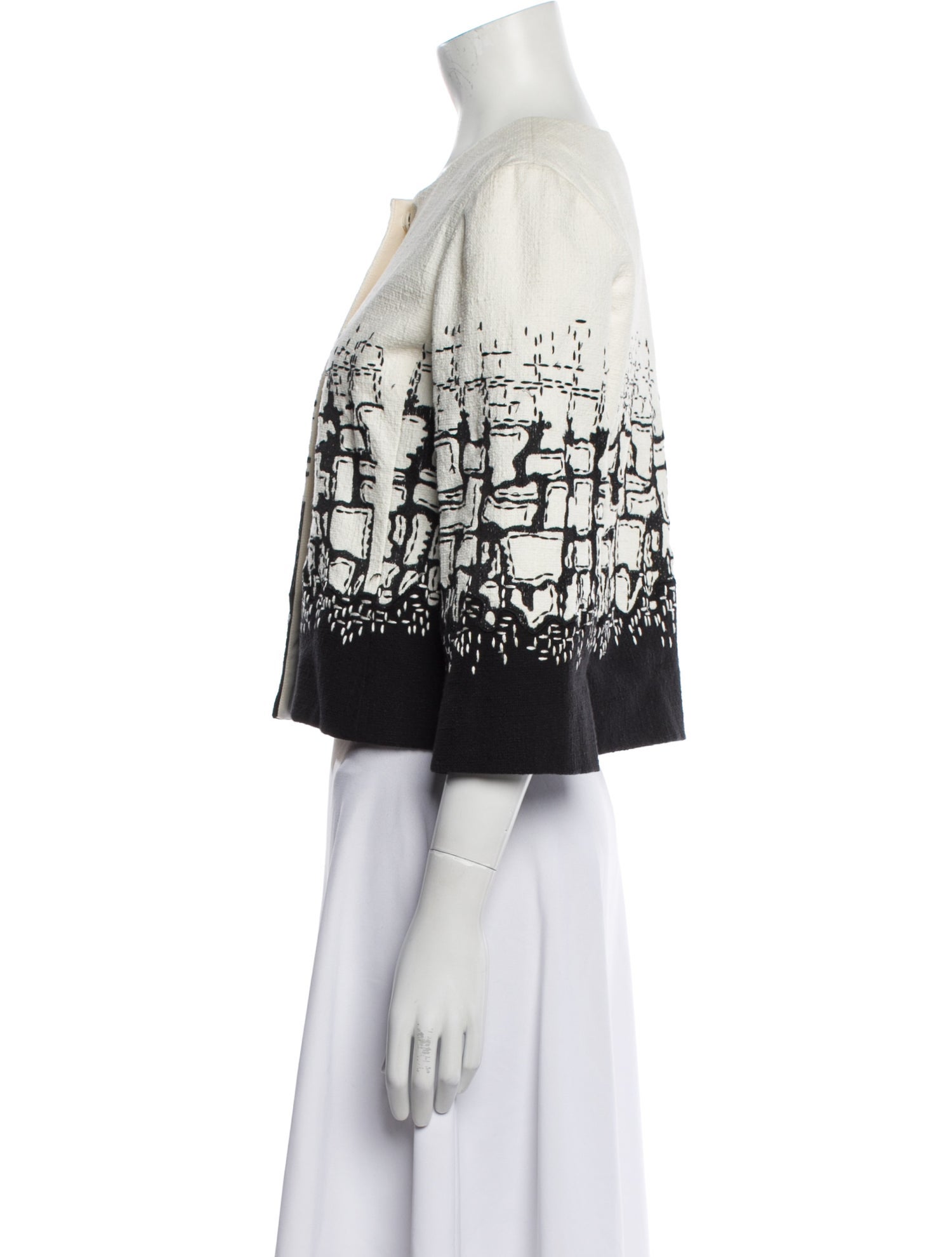 Oscar de la Renta 2012 Tweed Pattern Evening Jacket