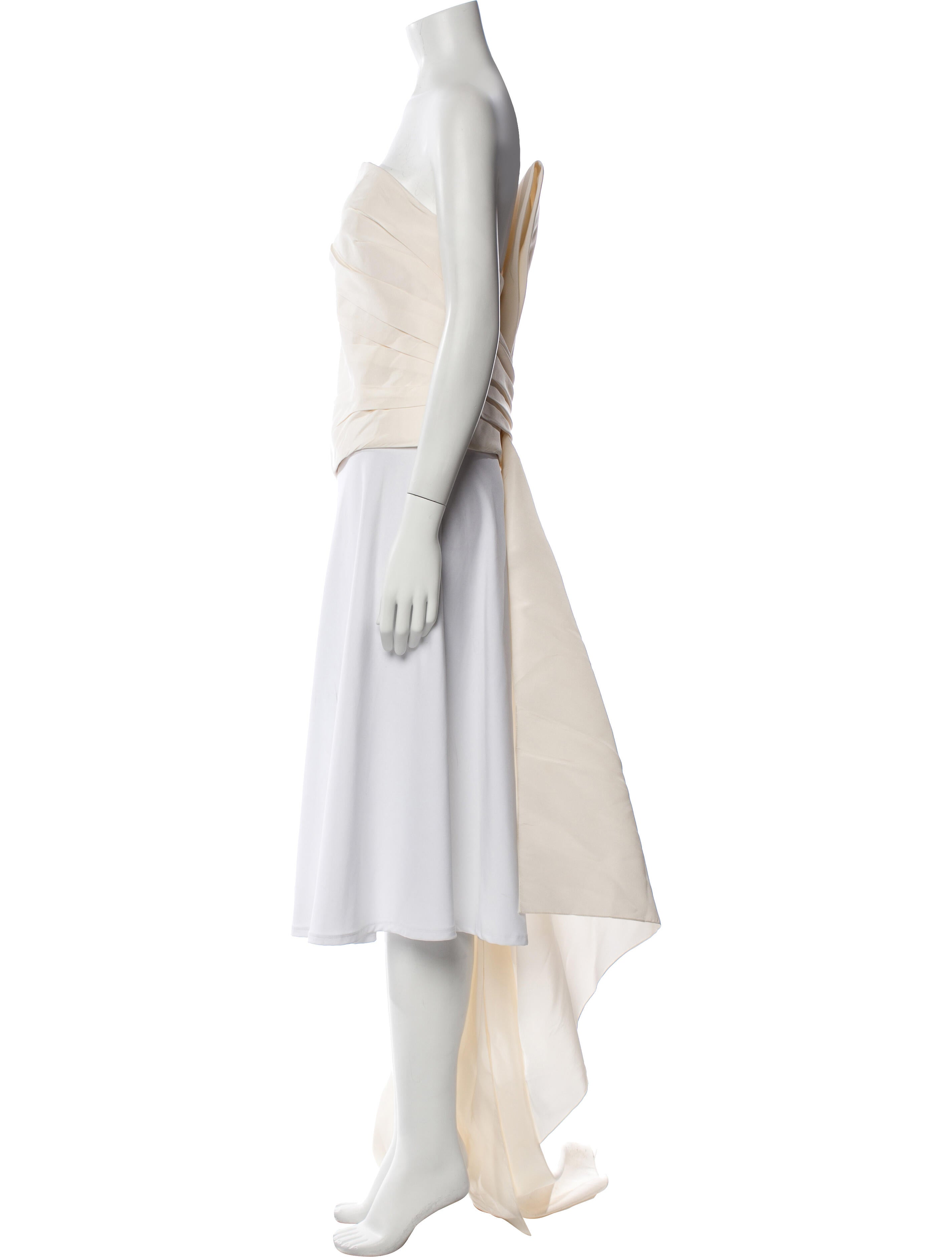 Oscar de la Renta Silk Strapless Top