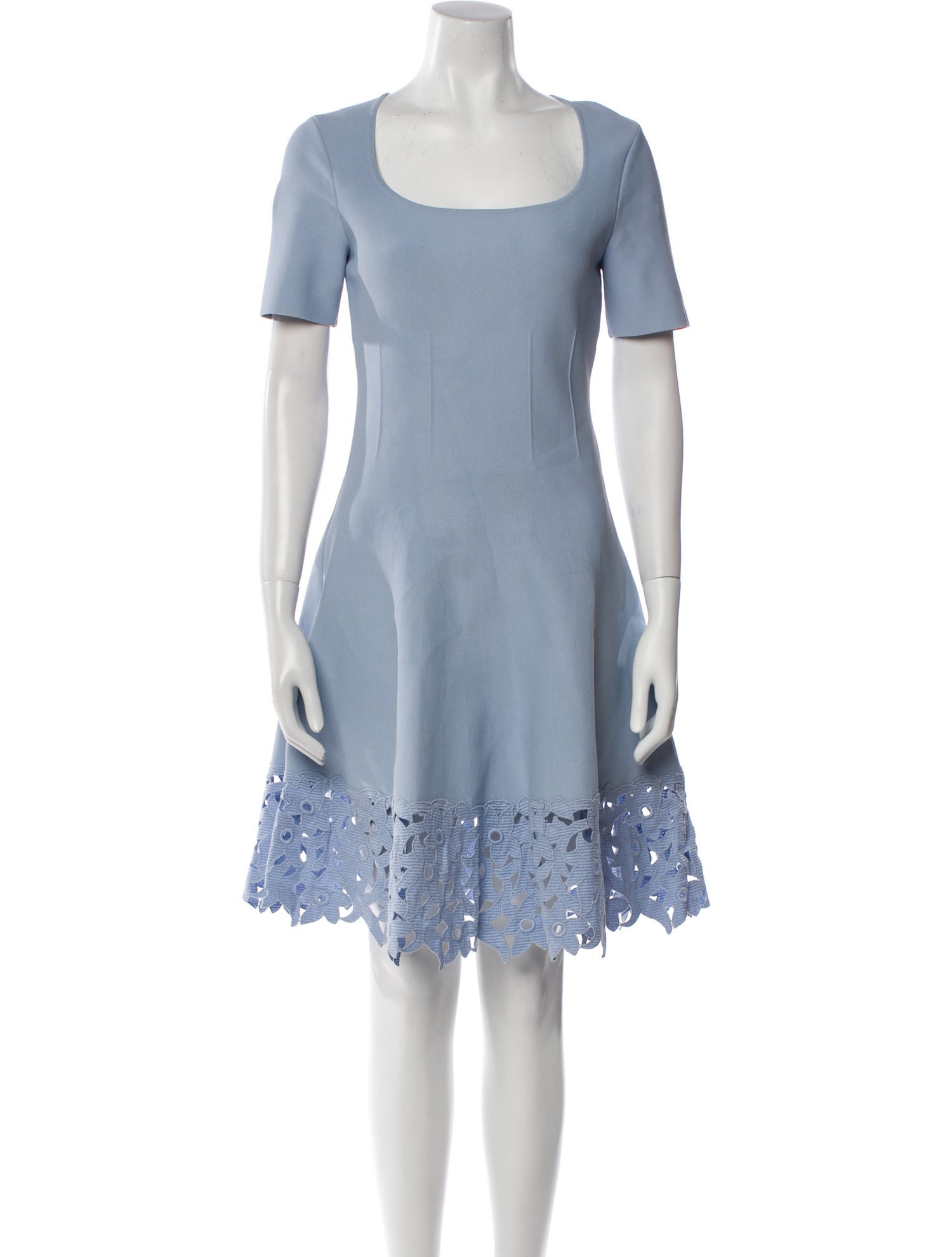 Oscar de la Renta Scoop Neck Mini Dress