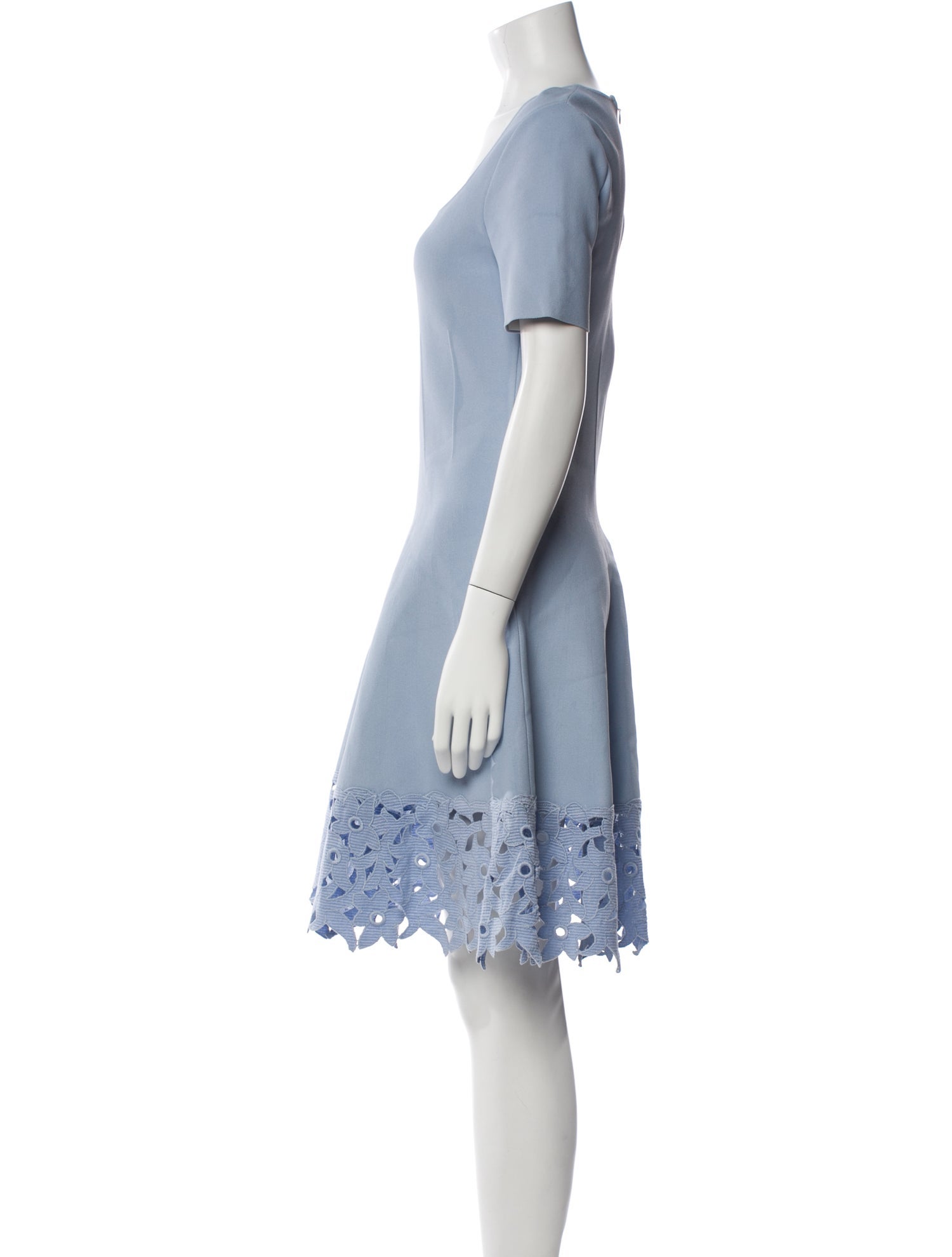 Oscar de la Renta Scoop Neck Mini Dress