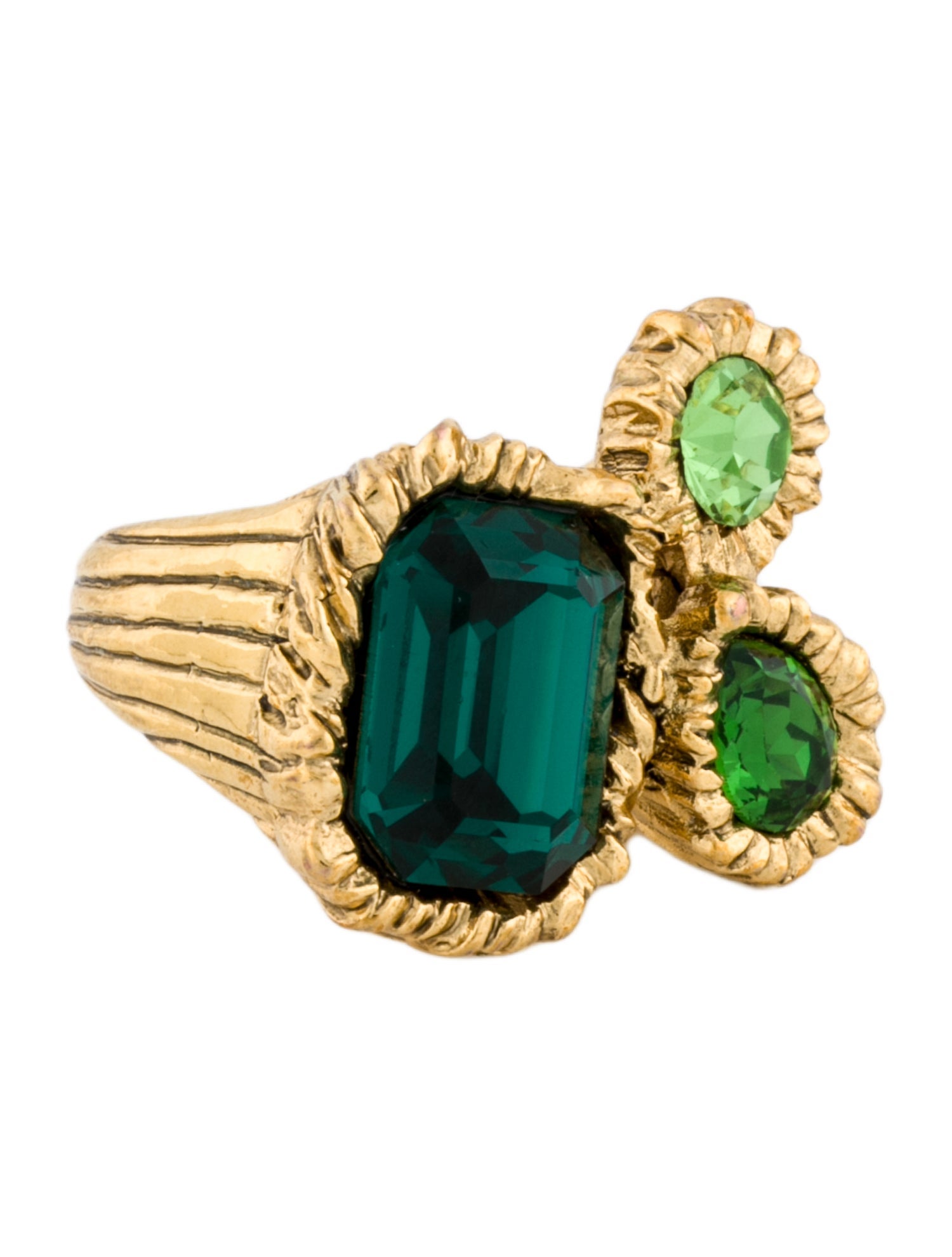 Oscar de la Renta Oscar de la Renta Glass Lintzer Cocktail Ring