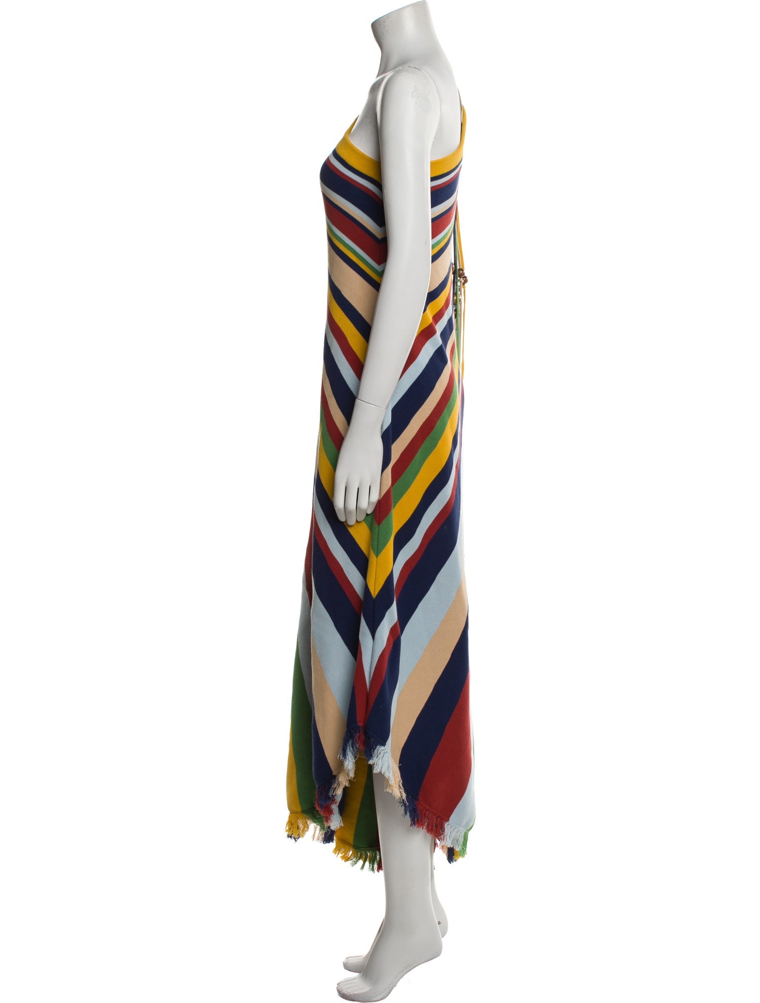 Oscar de la Renta Striped Long Dress