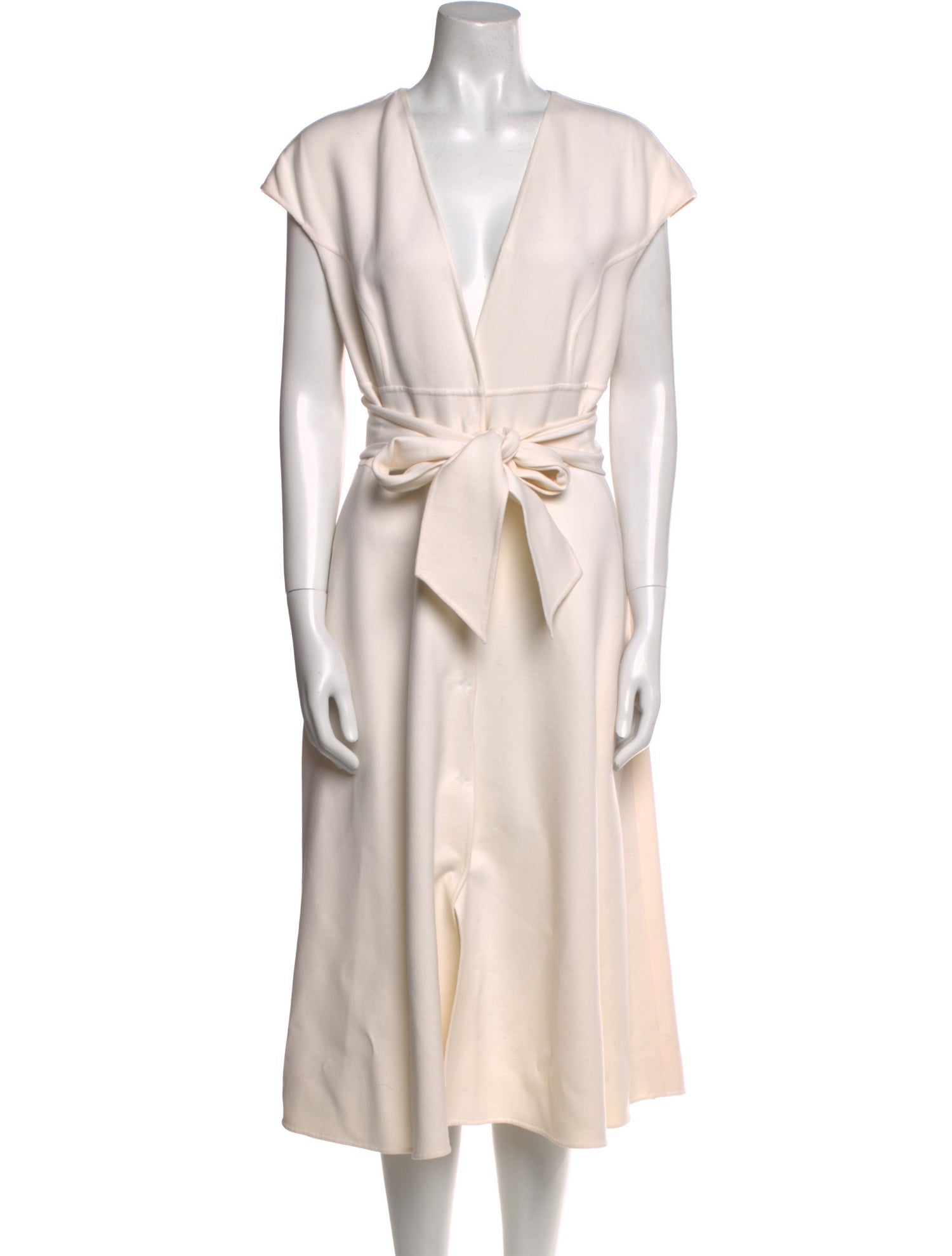 Oscar de la Renta Virgin Wool Midi Length Dress