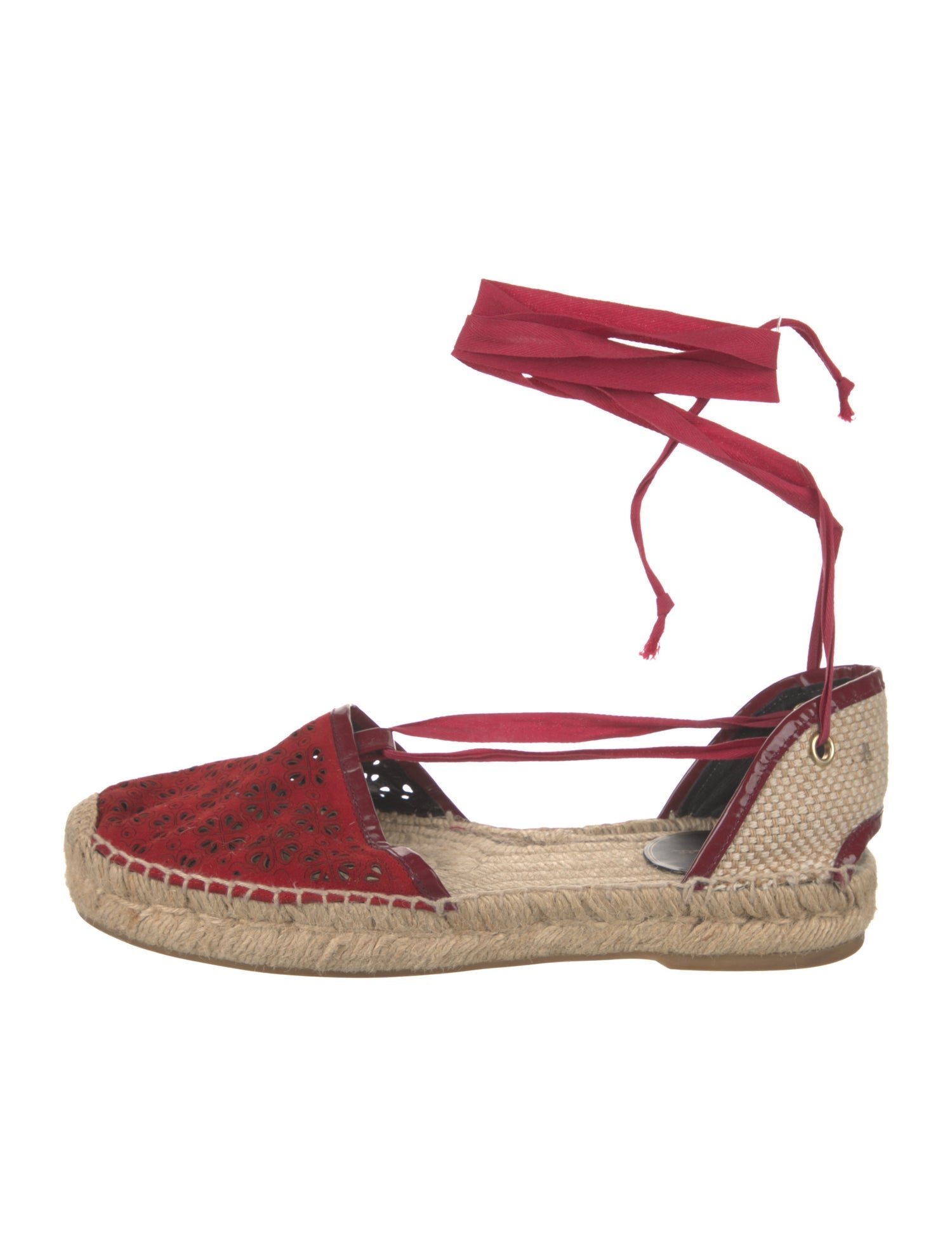 Oscar de la Renta Suede Colorblock Pattern Espadrilles