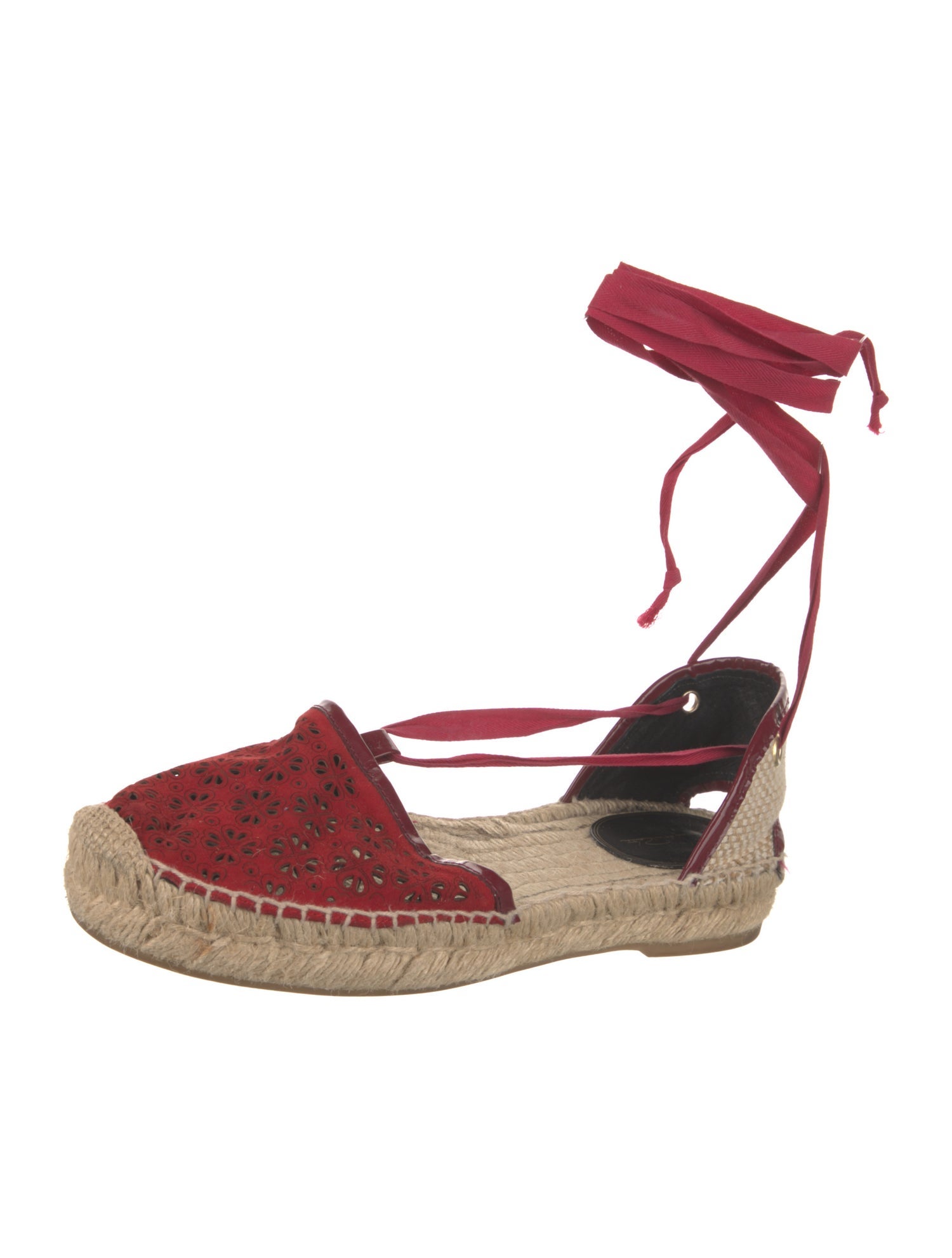 Oscar de la Renta Suede Colorblock Pattern Espadrilles