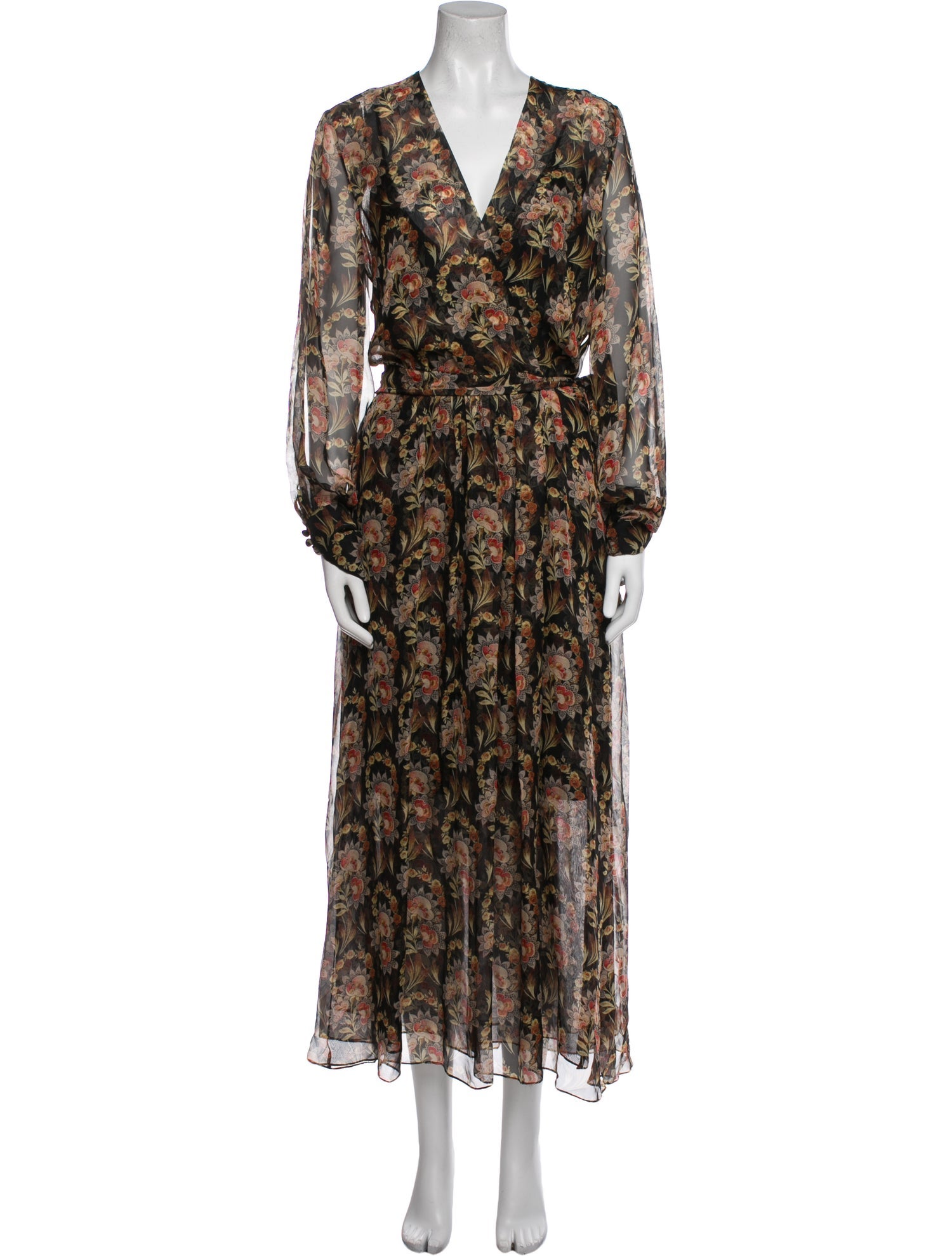 Oscar de la Renta Silk Long Dress