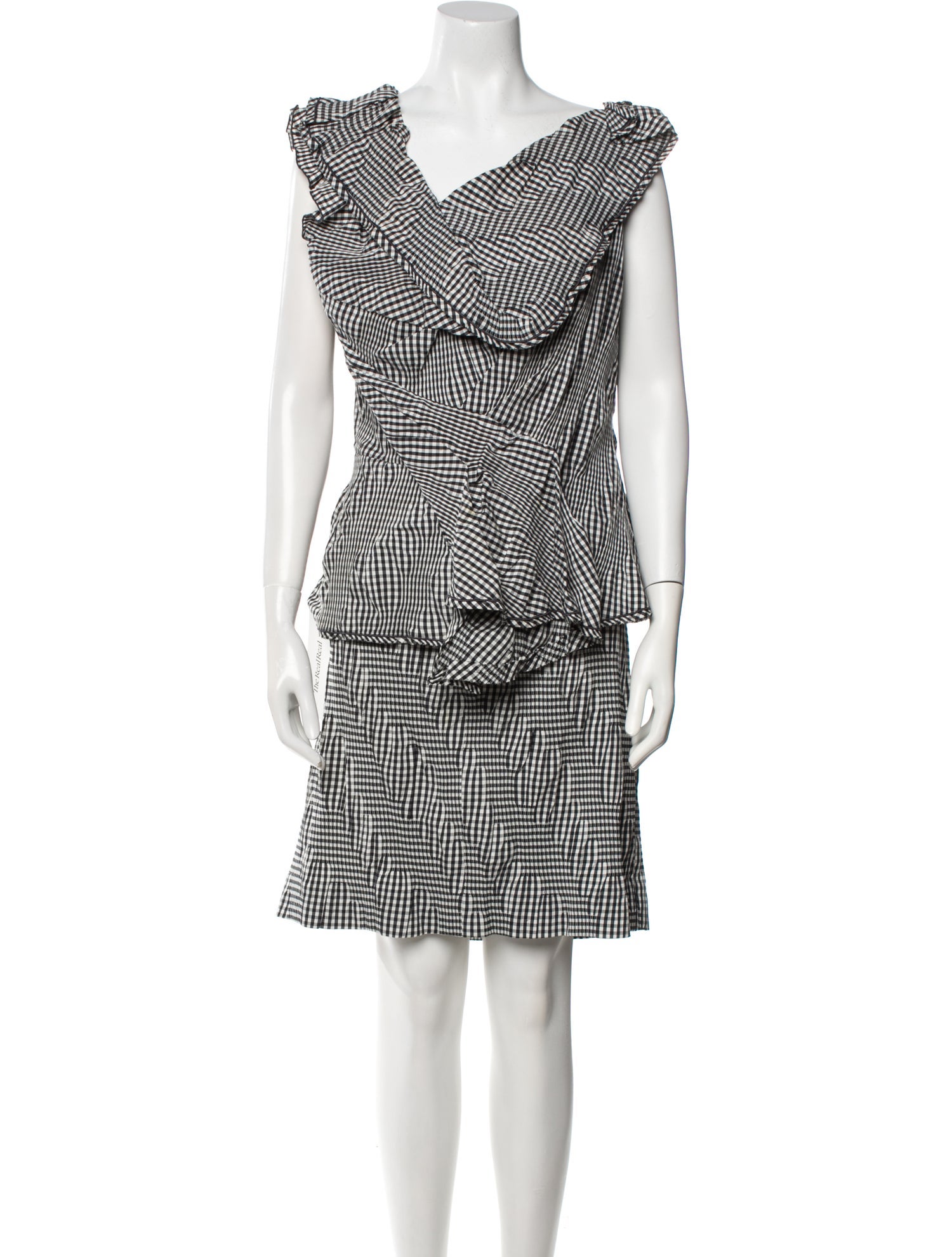 Oscar de la Renta Plaid Print Skirt Set