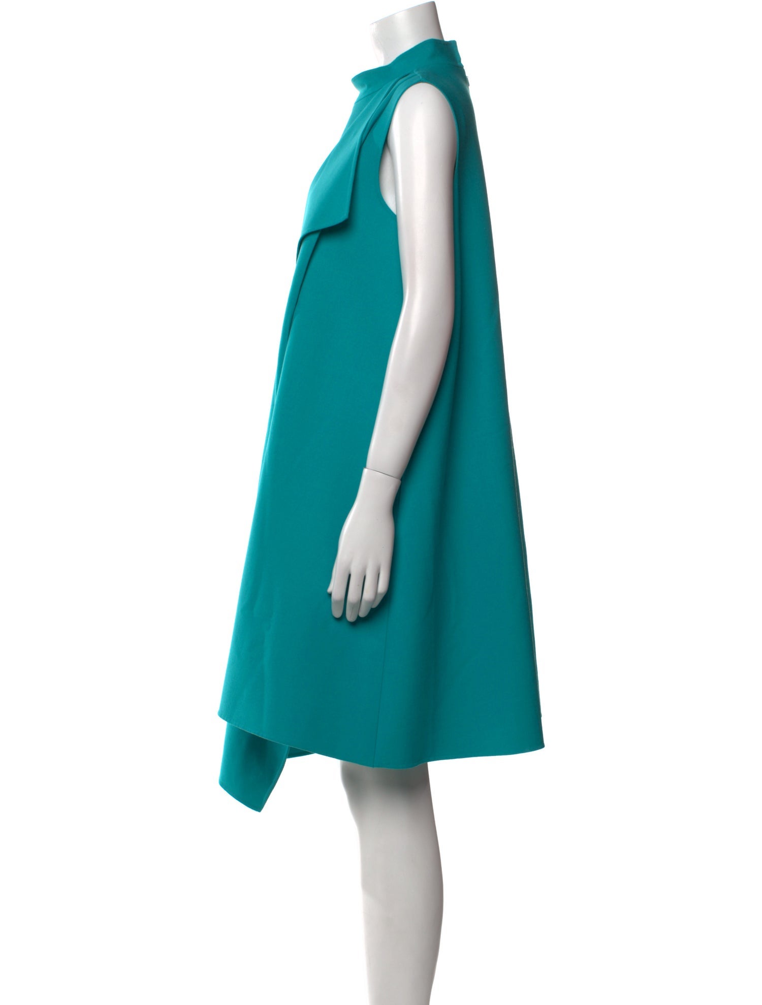 Oscar de la Renta Virgin Wool Midi Length Dress