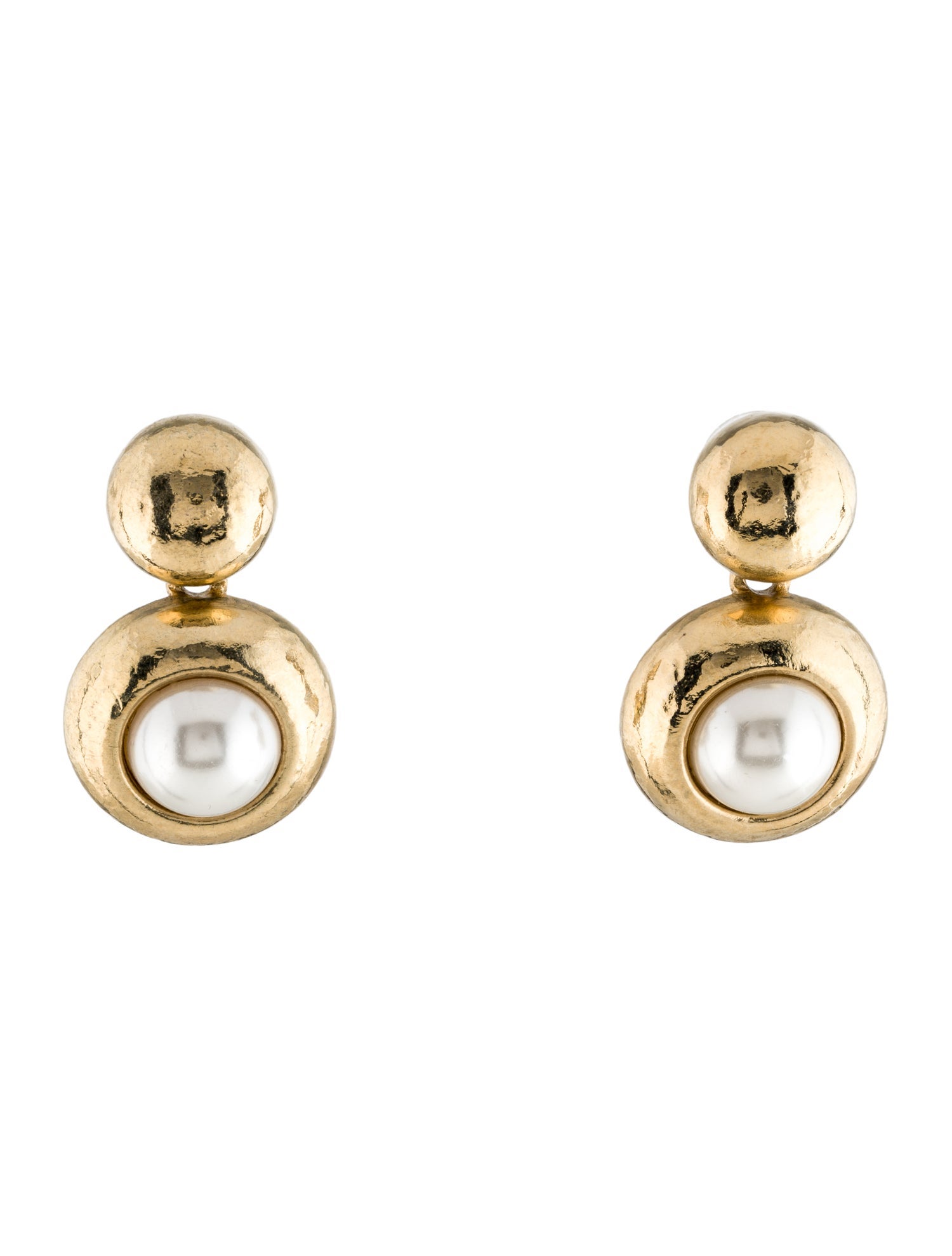 Oscar de la Renta Faux Pearl Drop Earrings