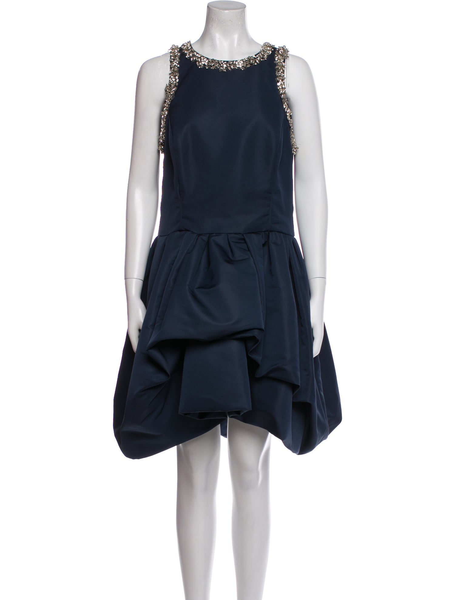 Oscar de la Renta Scoop Neck Mini Dress