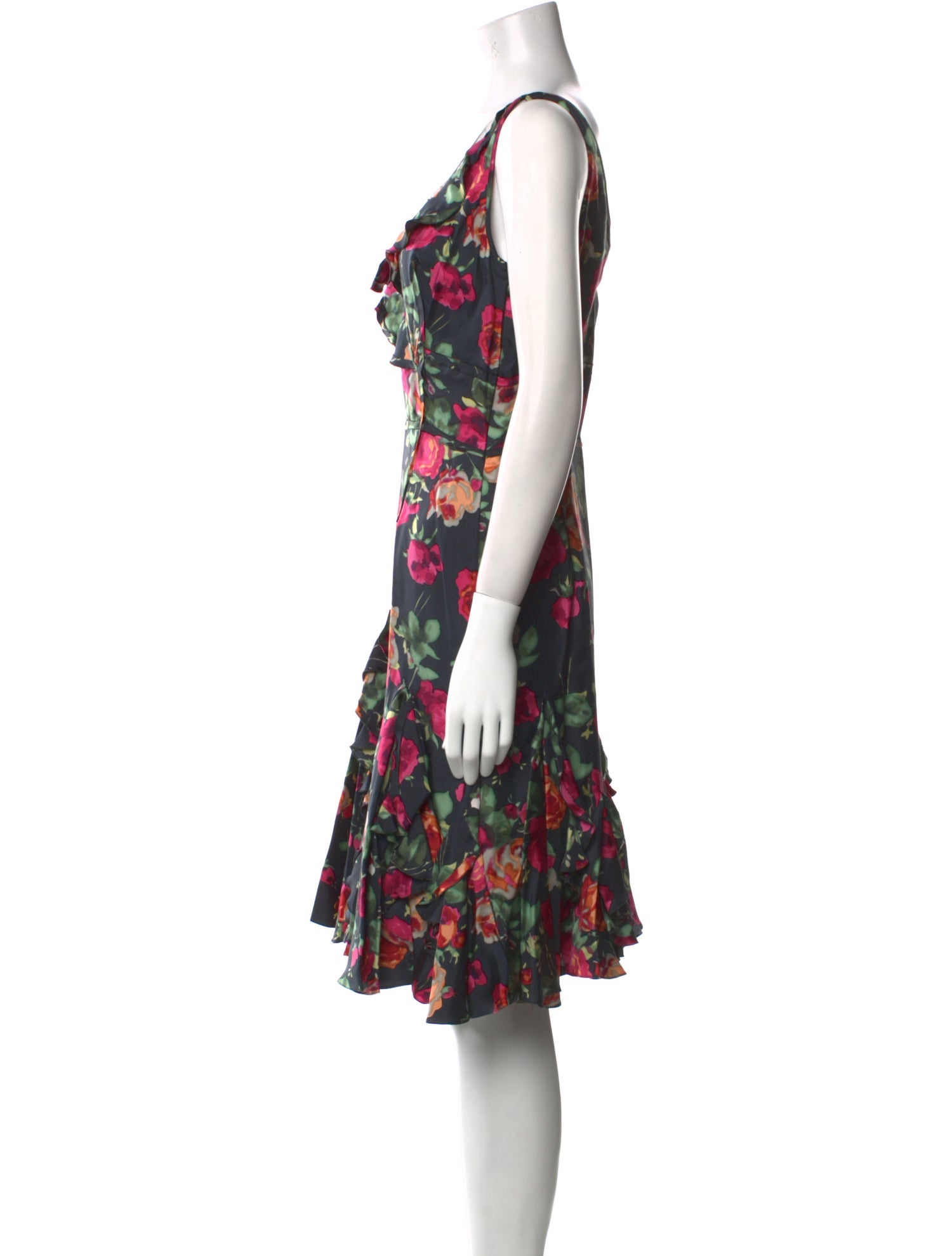 Oscar de la Renta Silk Knee-Length Dress