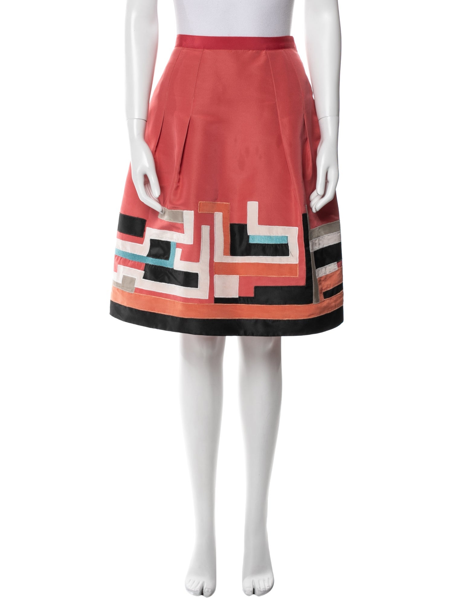 Oscar de la Renta Printed Knee-Length Skirt