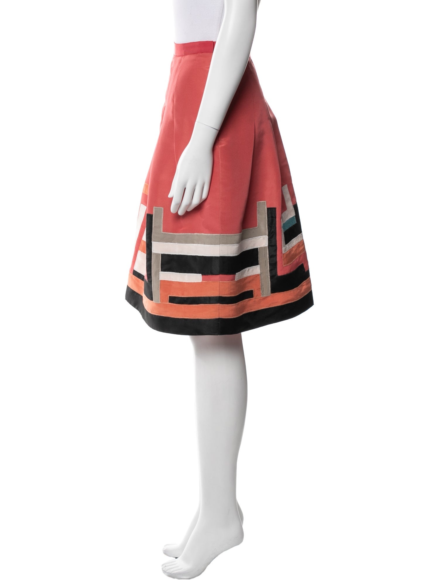 Oscar de la Renta Printed Knee-Length Skirt