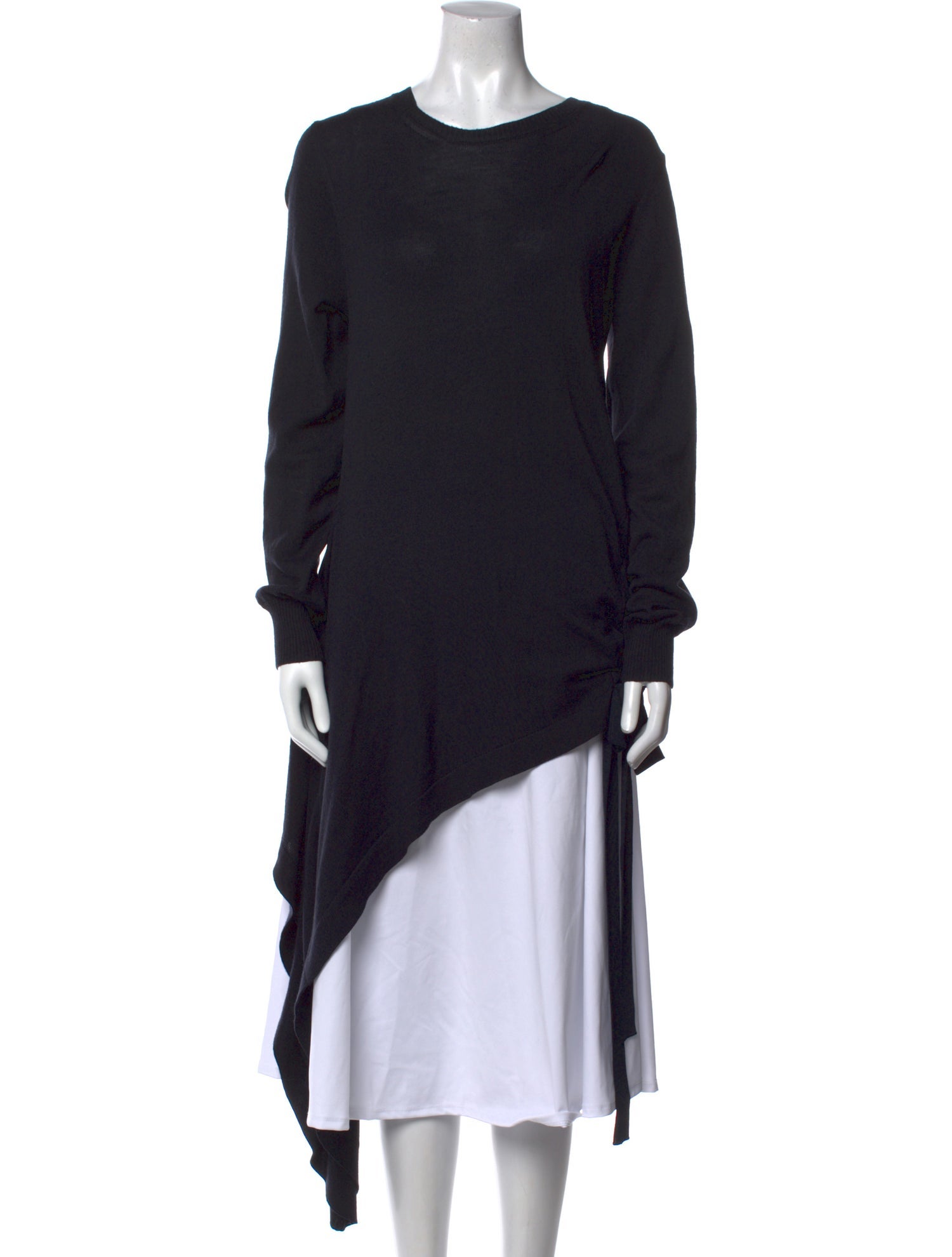 Oscar de la Renta Virgin Wool Crew Neck Tunic